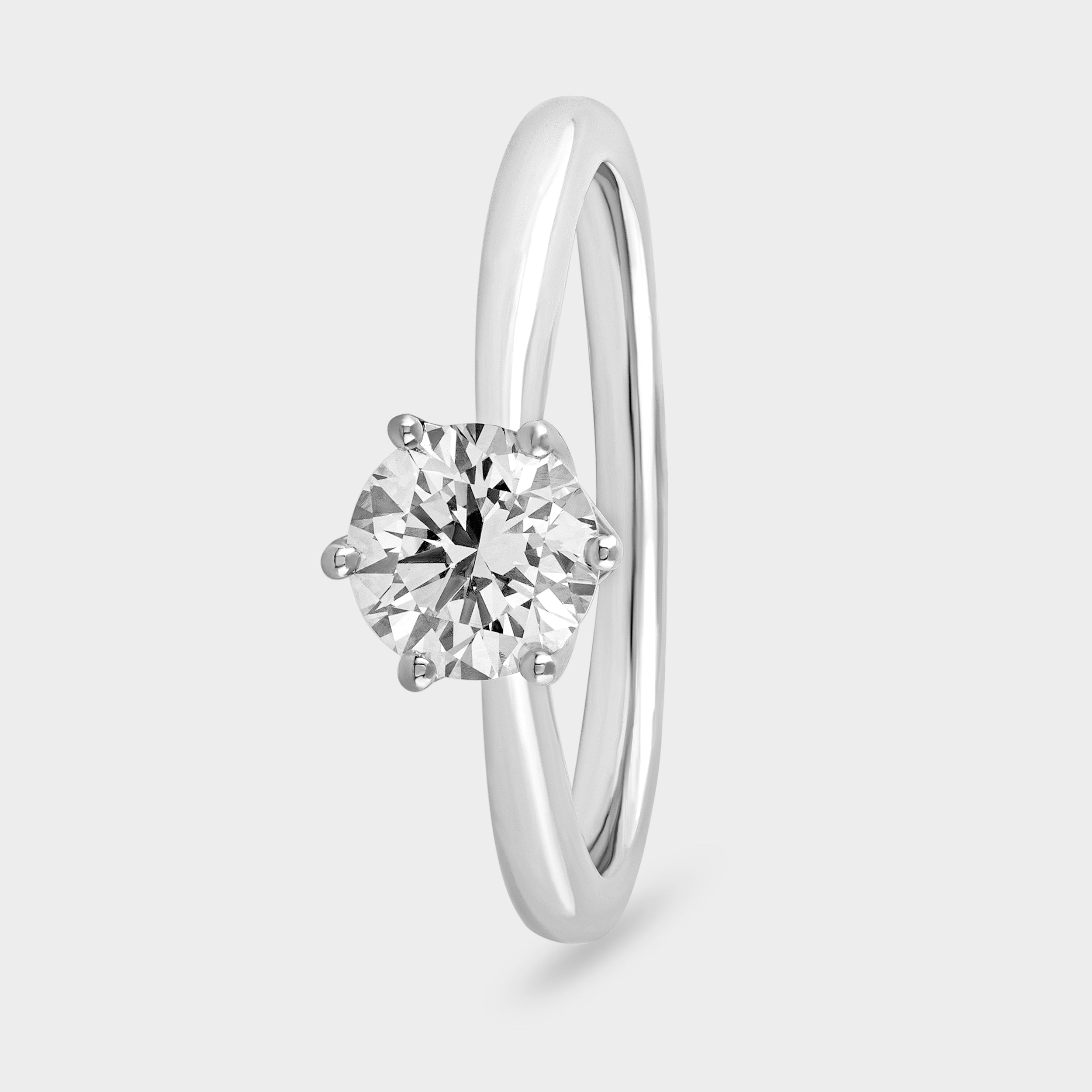 Round Brilliant 0.71 Carat Lab-Grown Diamond Solitaire Ring in 18K Gold | SKU : 0020708474