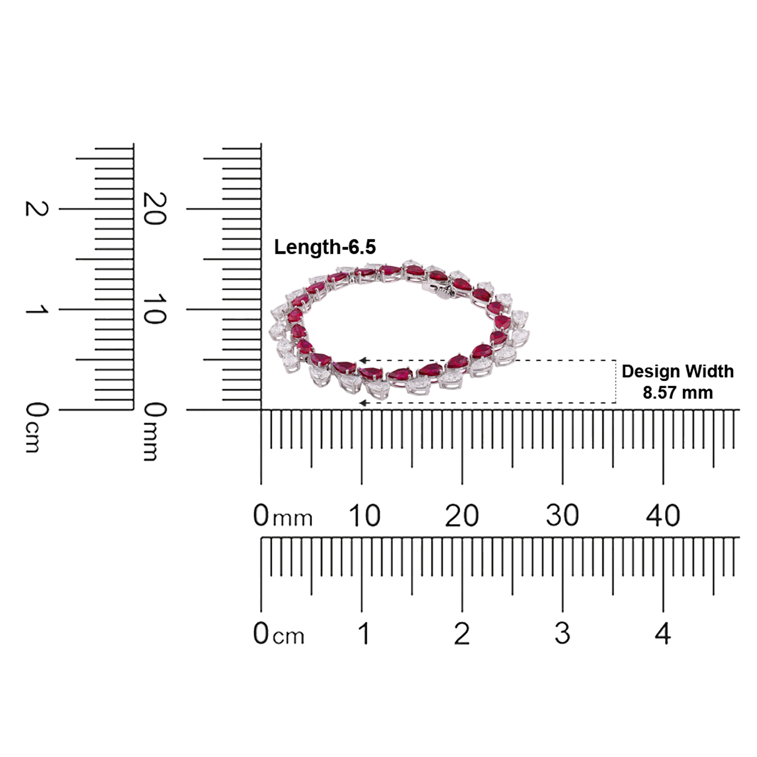 Pear Cut 6.720 Carat Lab Grown Diamond Bracelet | SKU: 0020741747