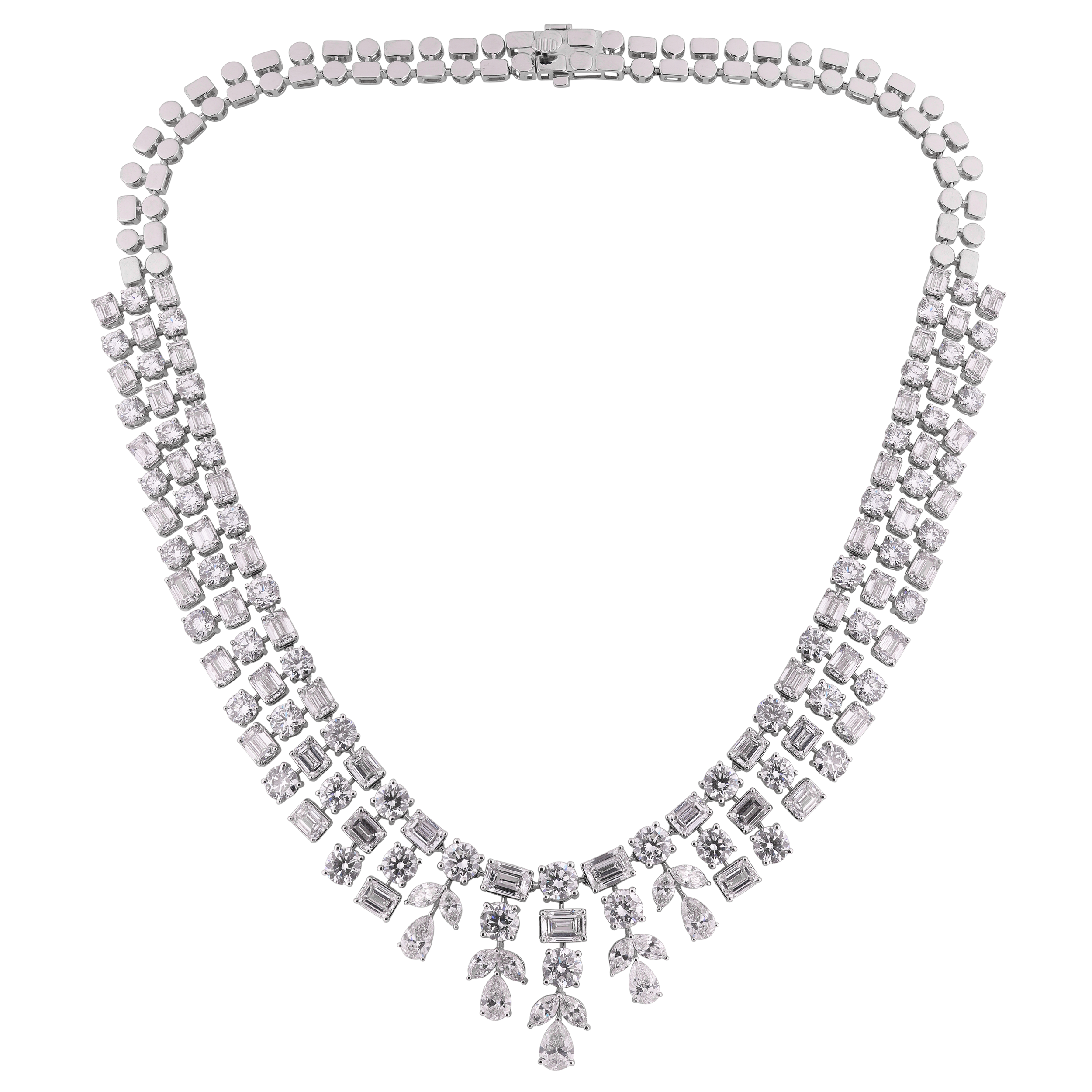 Multi-Diamond 52.940 Carat Exquisite Lab-Grown Necklace with Multi-Shape Design | SKU: 0020744403