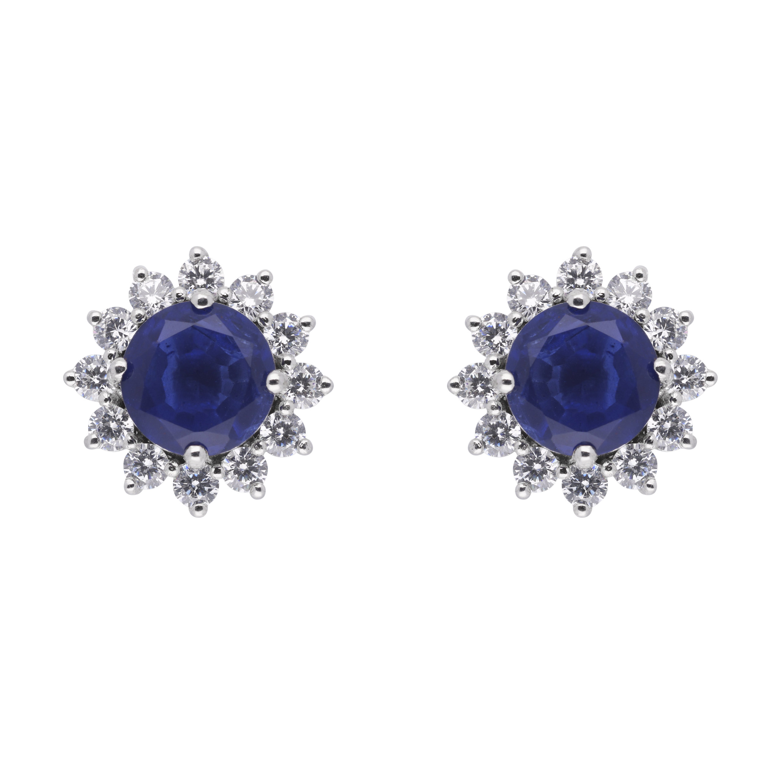 Silver Blue Zirconia Stud Earrings | SKU : 0020809546 , 0020809560