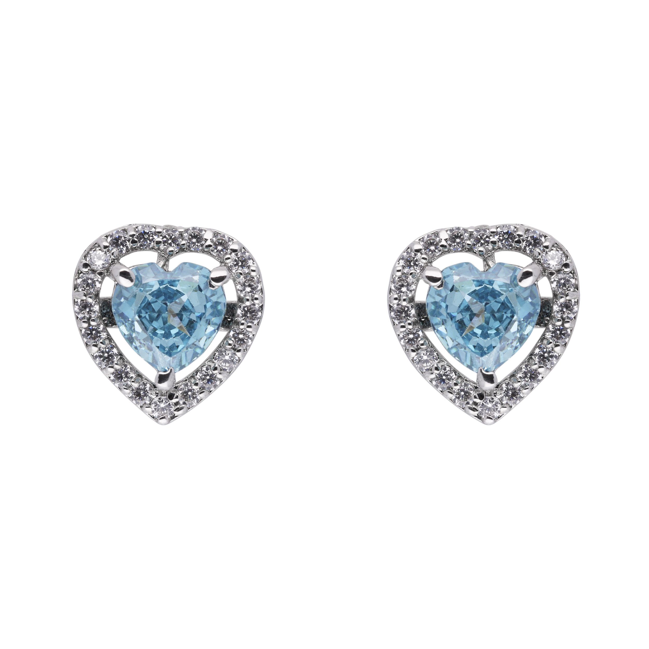 Heart-Cut Blue Sapphire Tops with Stone Halo | SKU : 0020809638, 0020809645