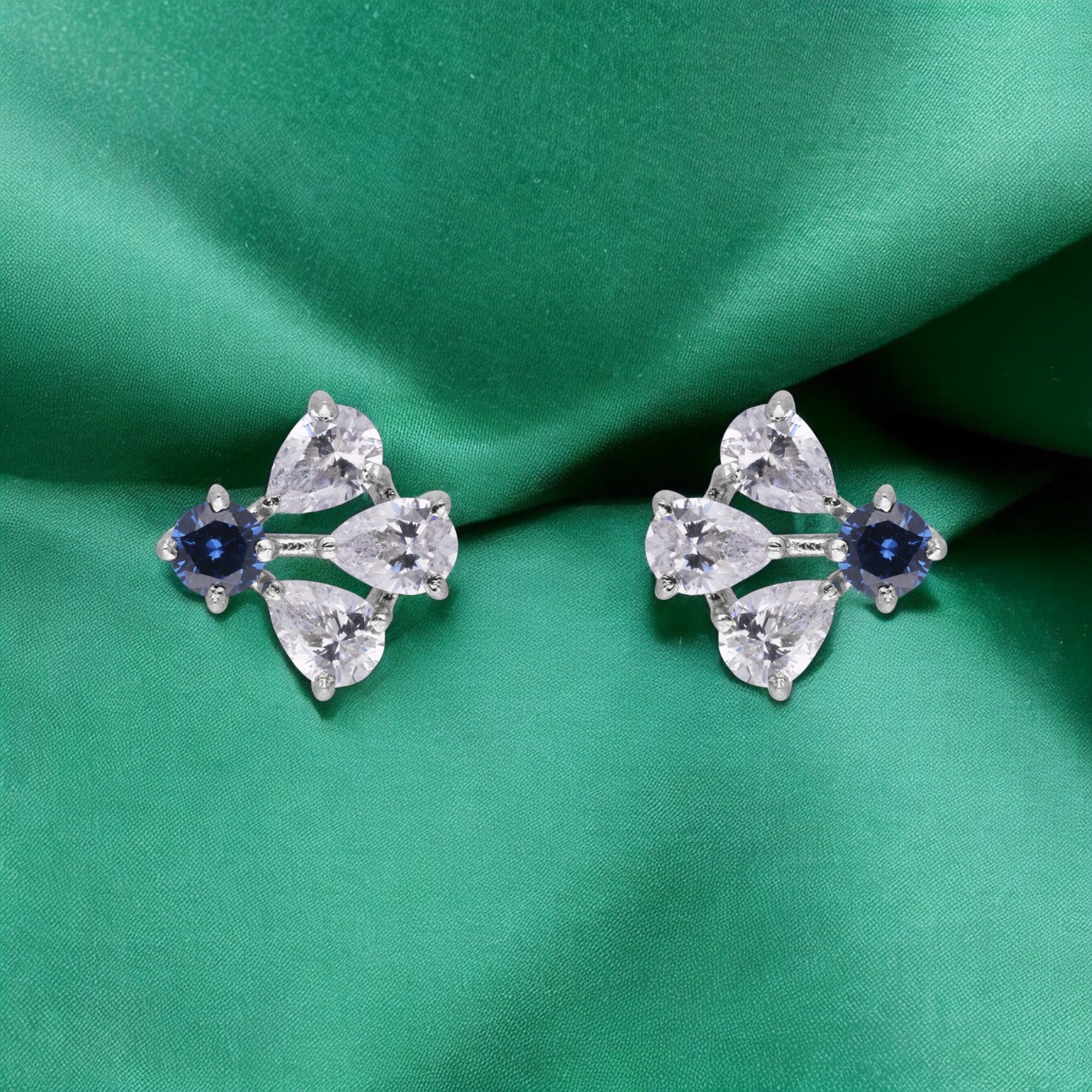 Silver Half Petals Stud Earrings | SKU : 0020809744, 0003396346 , 0003396339 , 0020809737