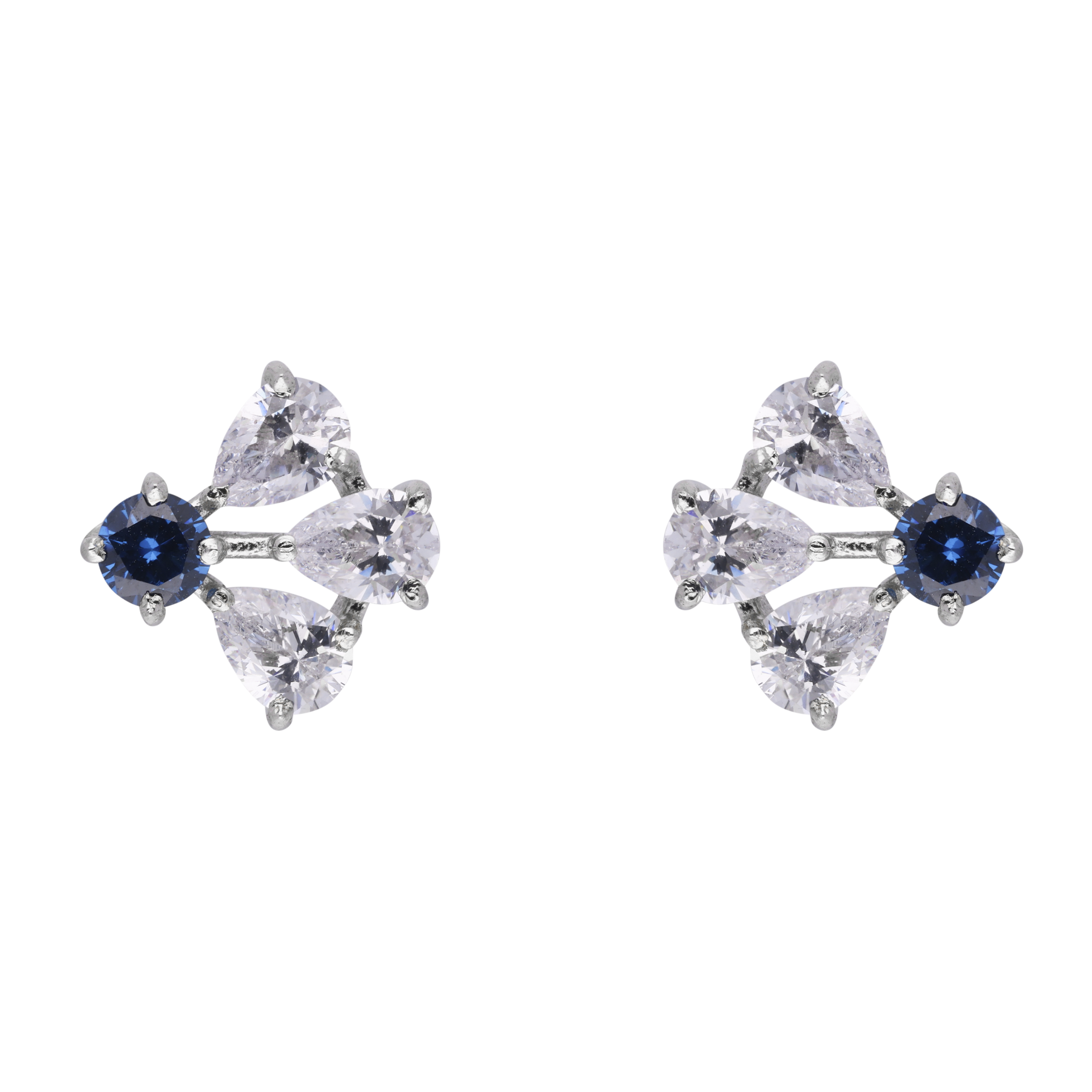 Silver Half Petals Stud Earrings | SKU : 0020809744, 0003396346 , 0003396339 , 0020809737