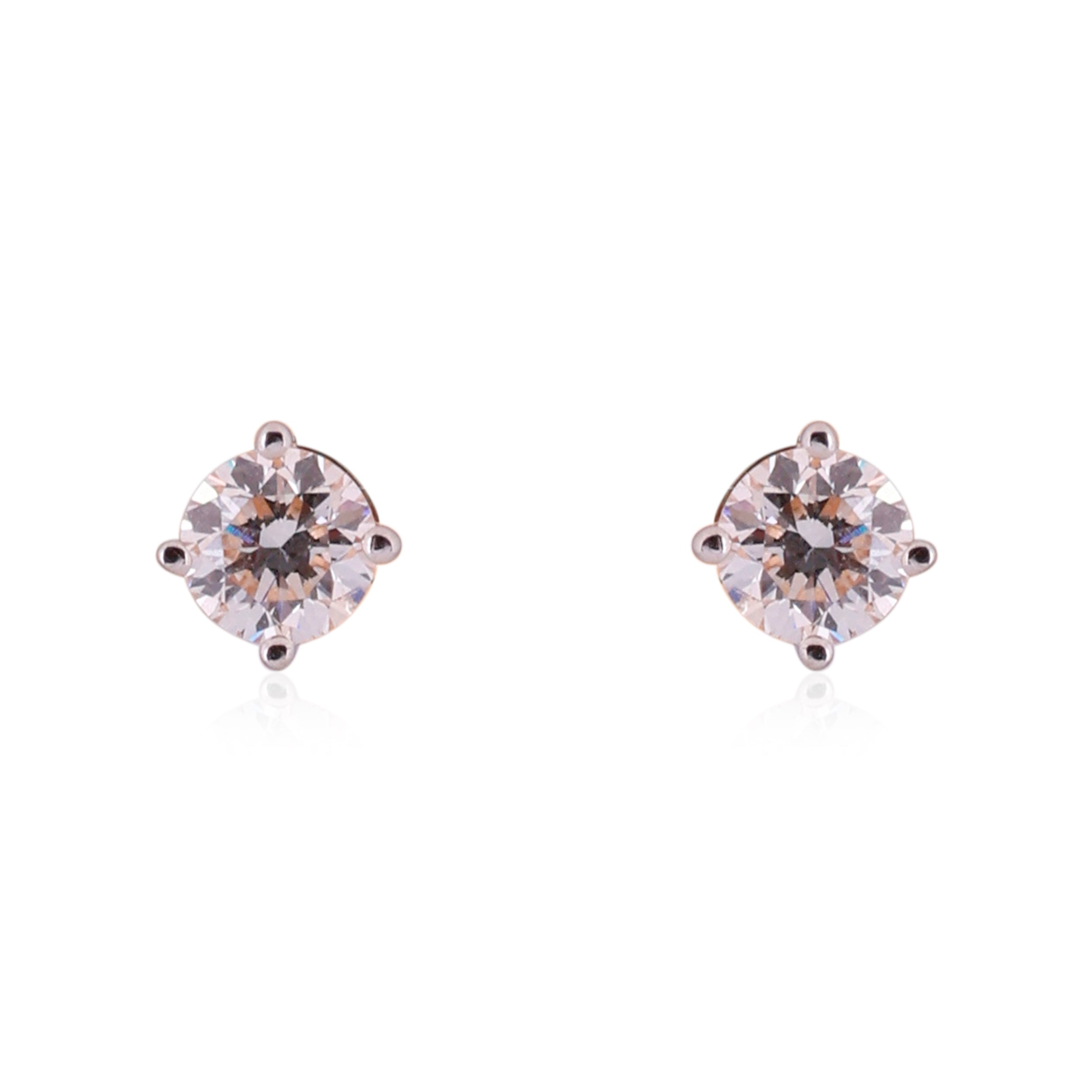 Round Brilliant-Cut 0.51 Carat Lab-Grown Diamond Stud in Yellow Gold| SKU : 0020833435