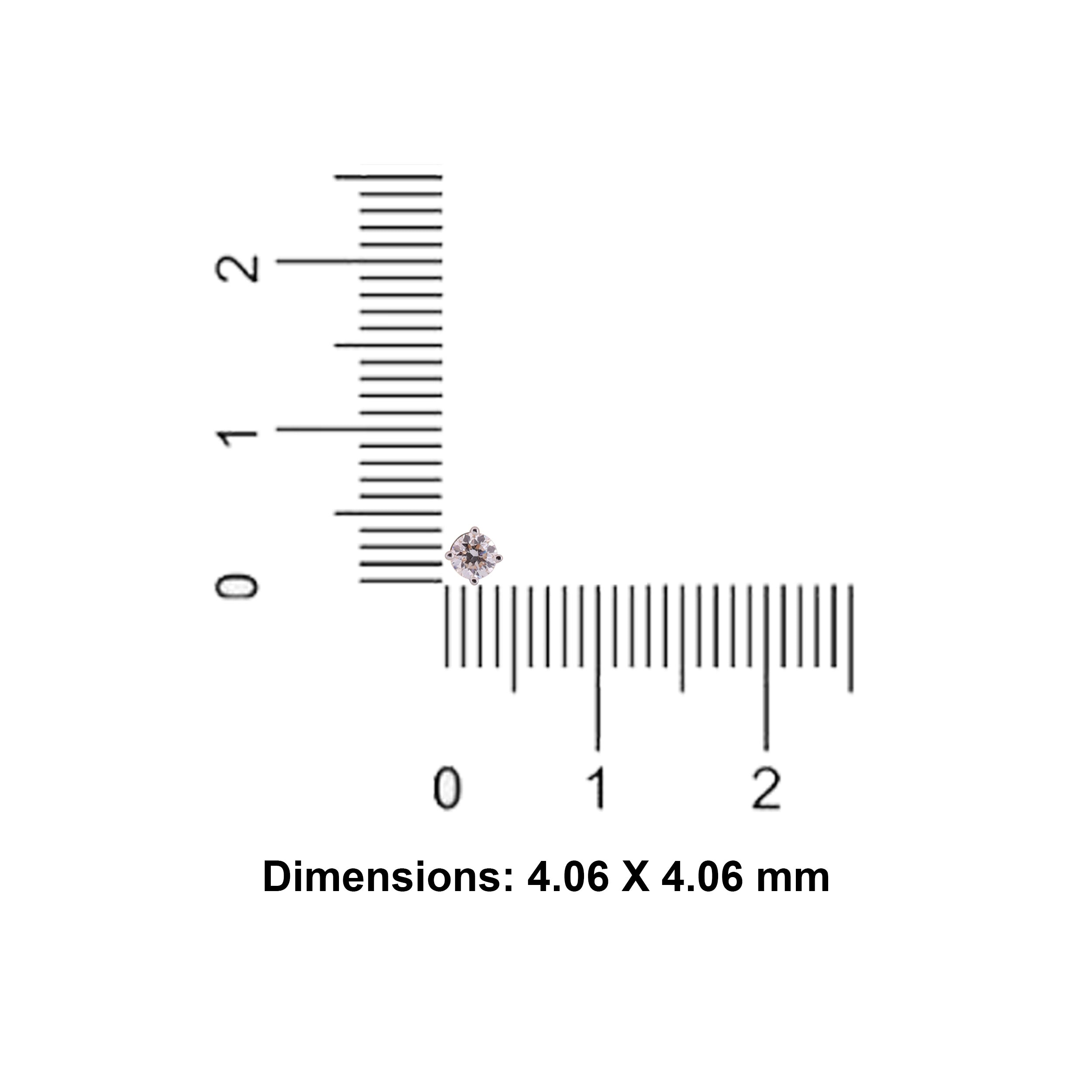 Round Brilliant-Cut 0.51 Carat Lab-Grown Diamond Stud in Yellow Gold| SKU : 0020833435