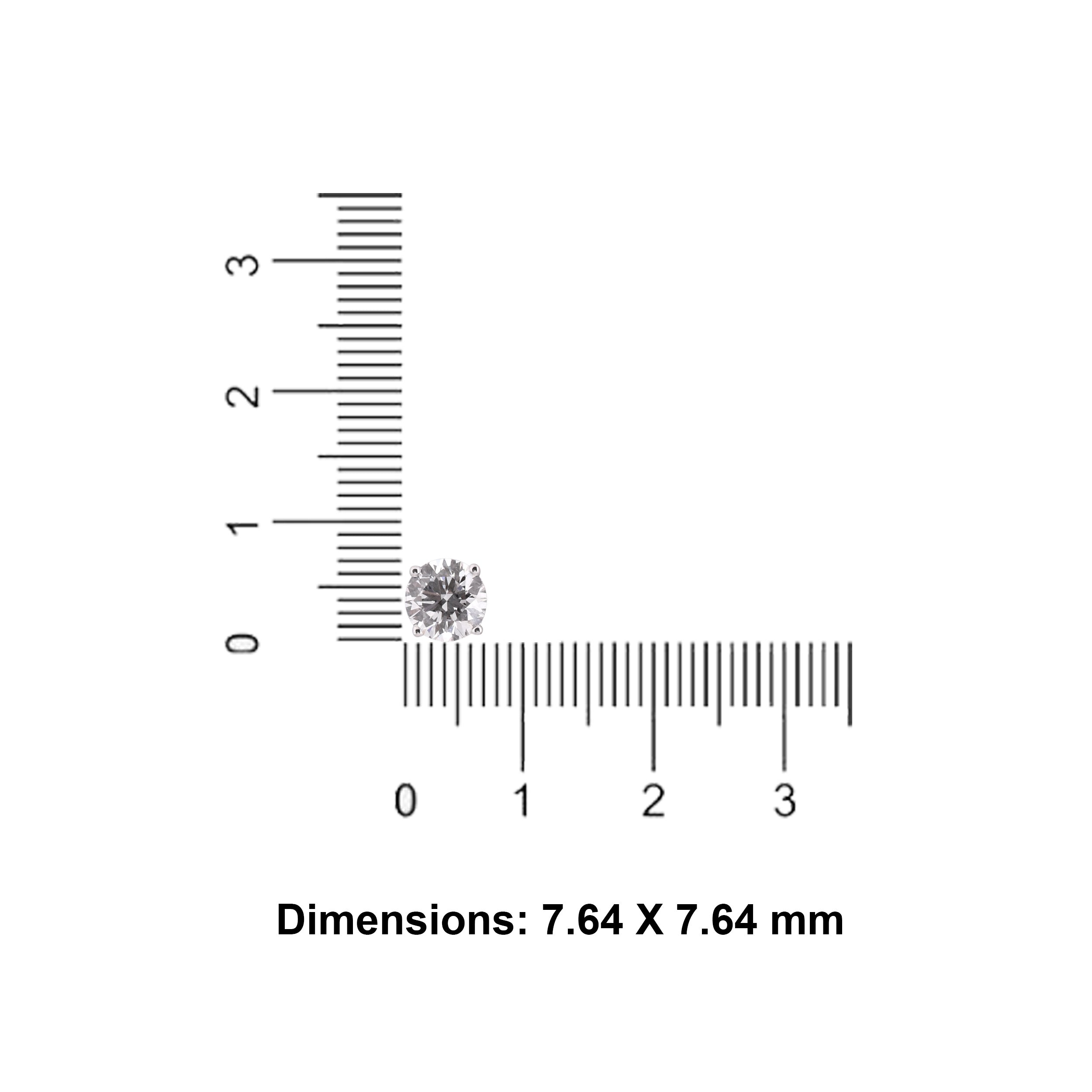 Round Brilliant-Cut 2.19 Carat Lab-Grown Diamond Stud in White Gold| SKU : 0020833459