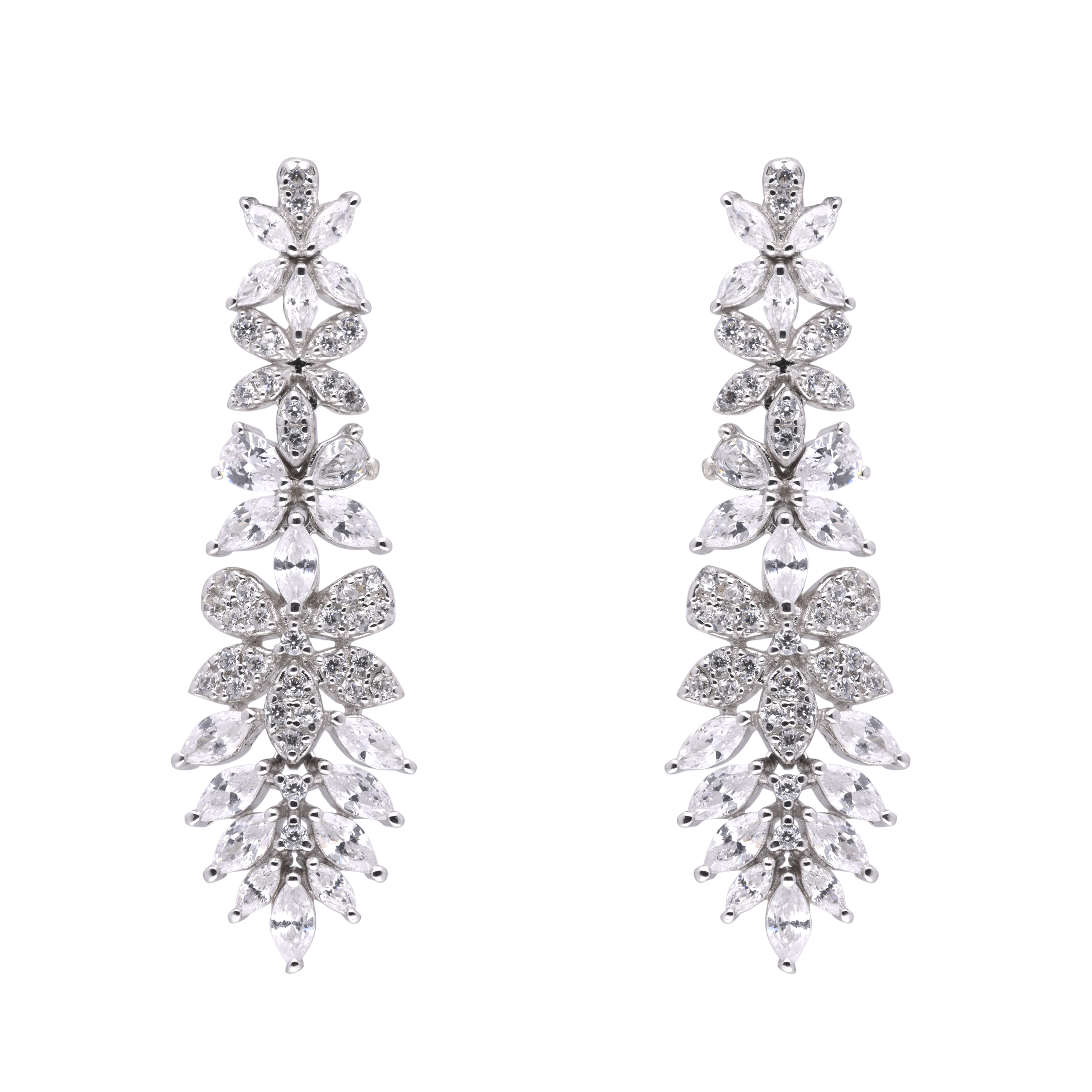 Leafy Elegance Sterling Silver Eardrops | SKU : 0003403617, 0020846336, 0020846350