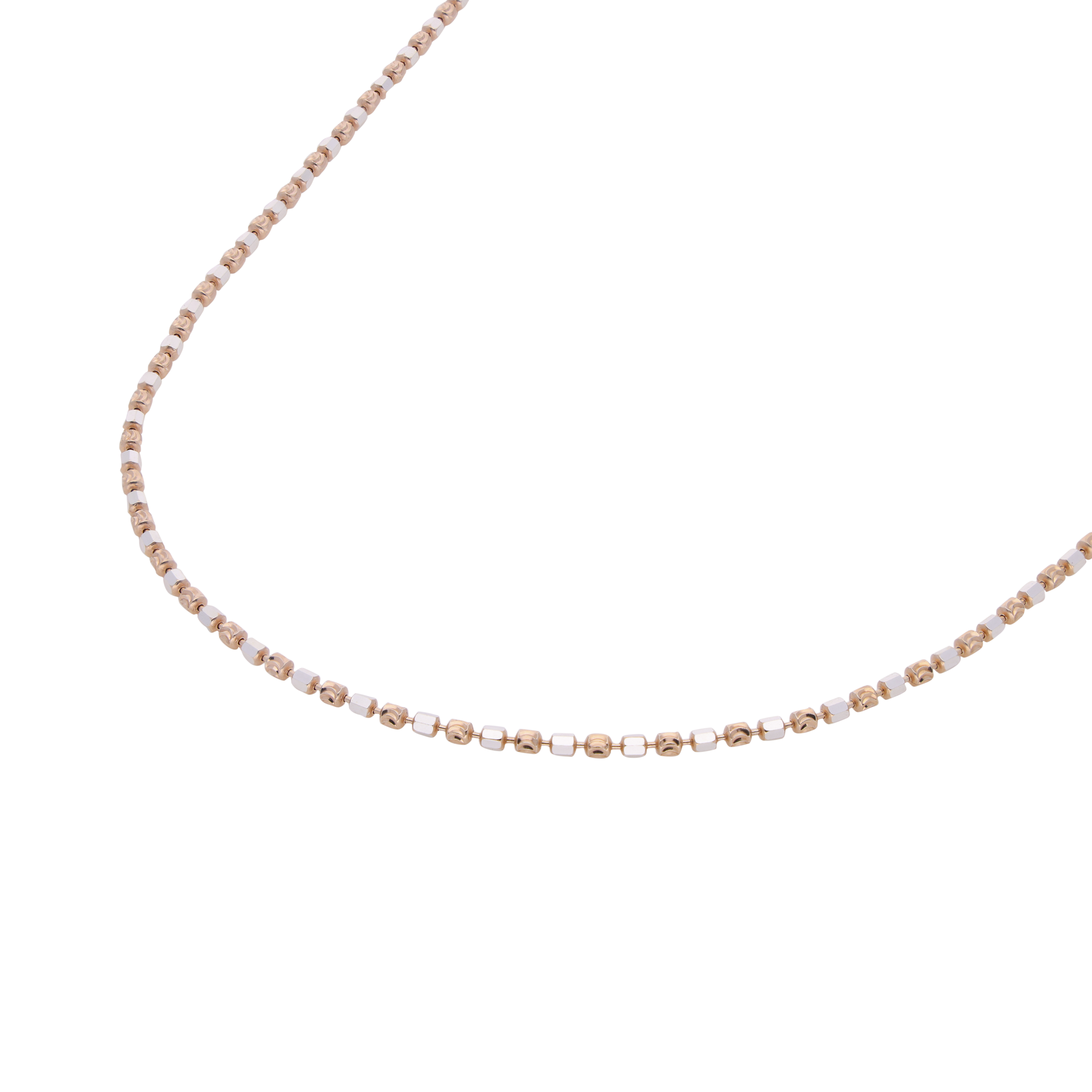 Lightweight Italian Sterling Silver Chain – Rose & Silver Finish | SKU : 0020846626, 0020846602, 0020846619