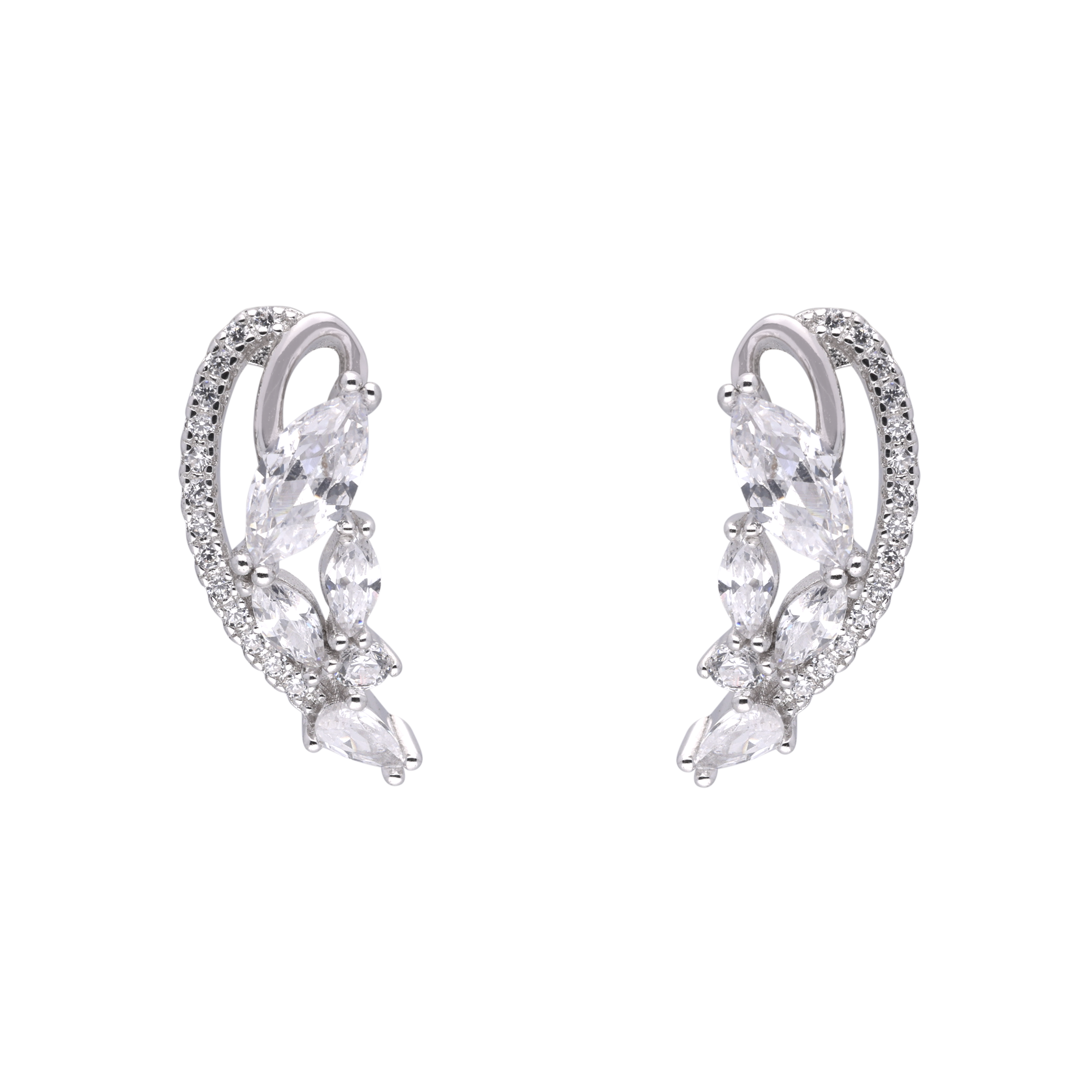 Sparkling Zirconia Fancy Ear Studs | SKU : 0003403143, 0020853792, 0020853785, 0003403150