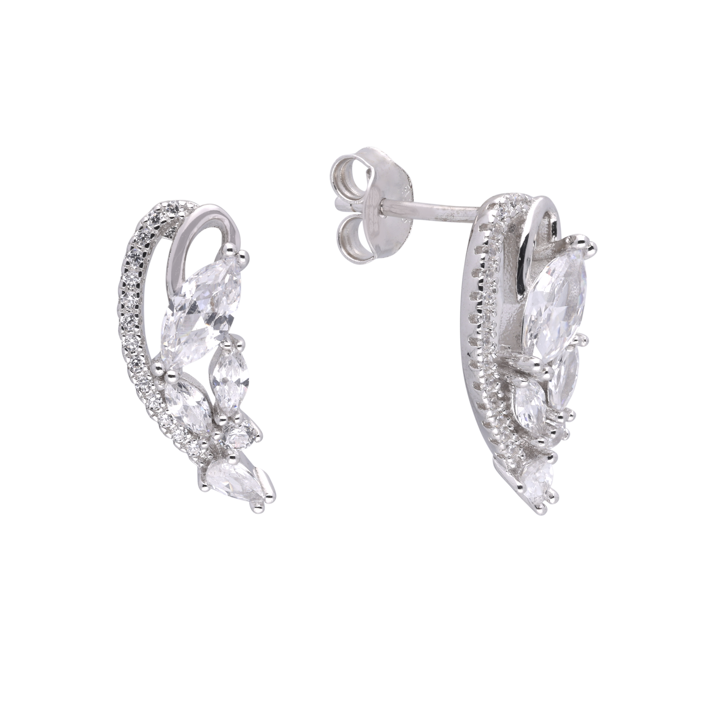 Sparkling Zirconia Fancy Ear Studs | SKU : 0003403143, 0020853792, 0020853785, 0003403150