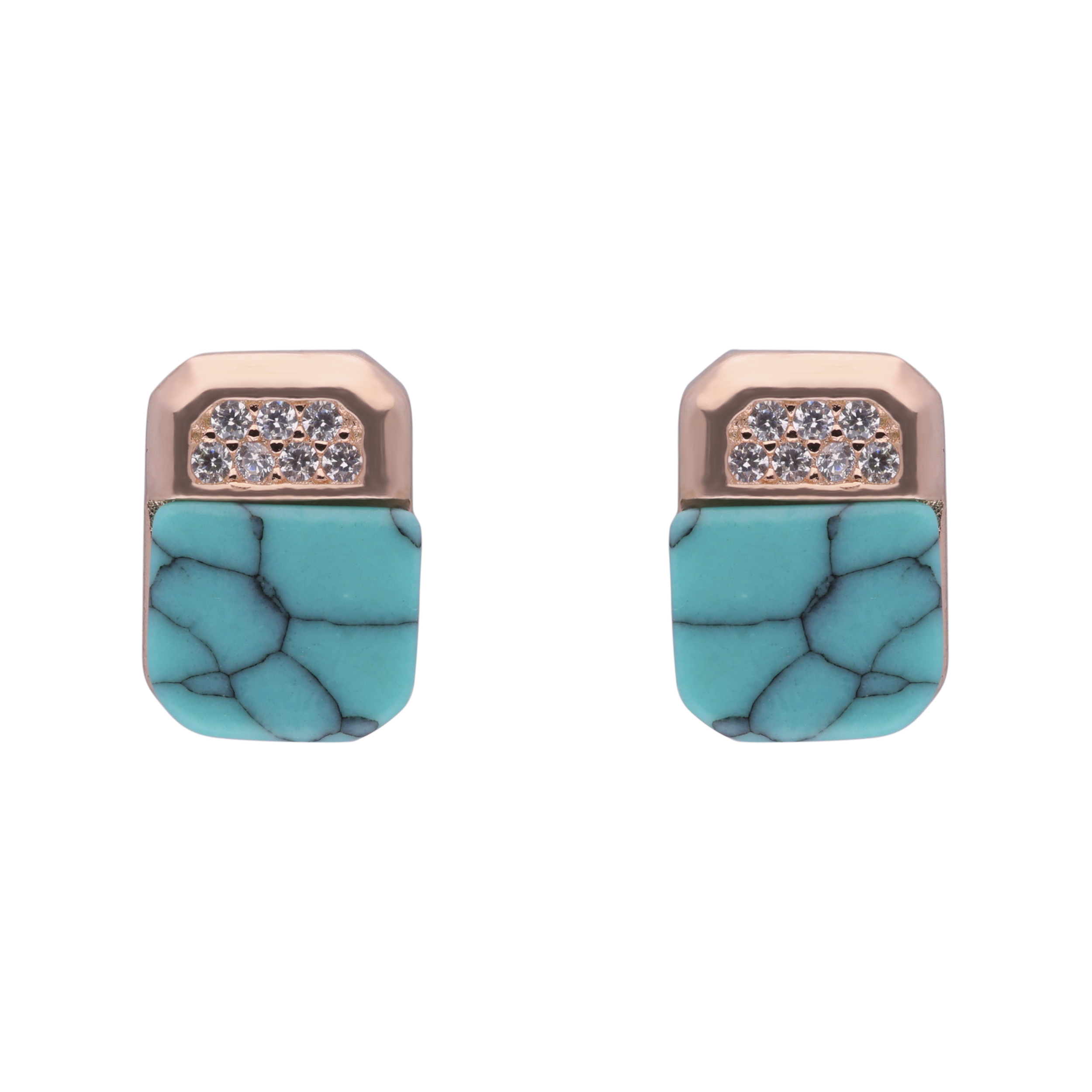 Lightweight Gemstone Sterling Silver Ear Studs | SKU : 0020853952