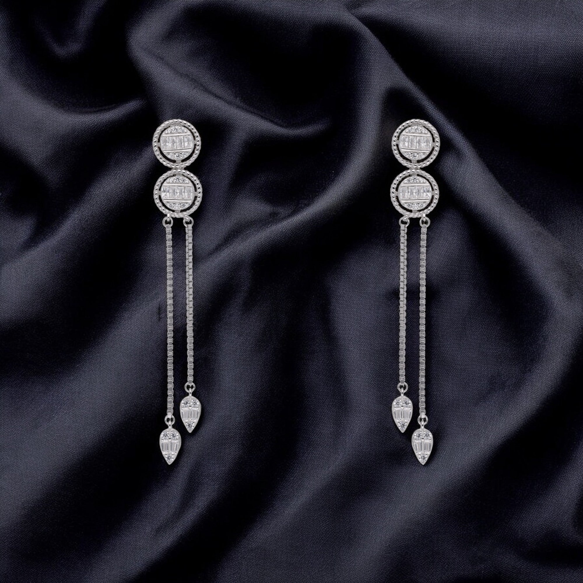 Long Zircon Drop Earrings | SKU : 0020860301, 0003401941, 0020860288, 0003401972