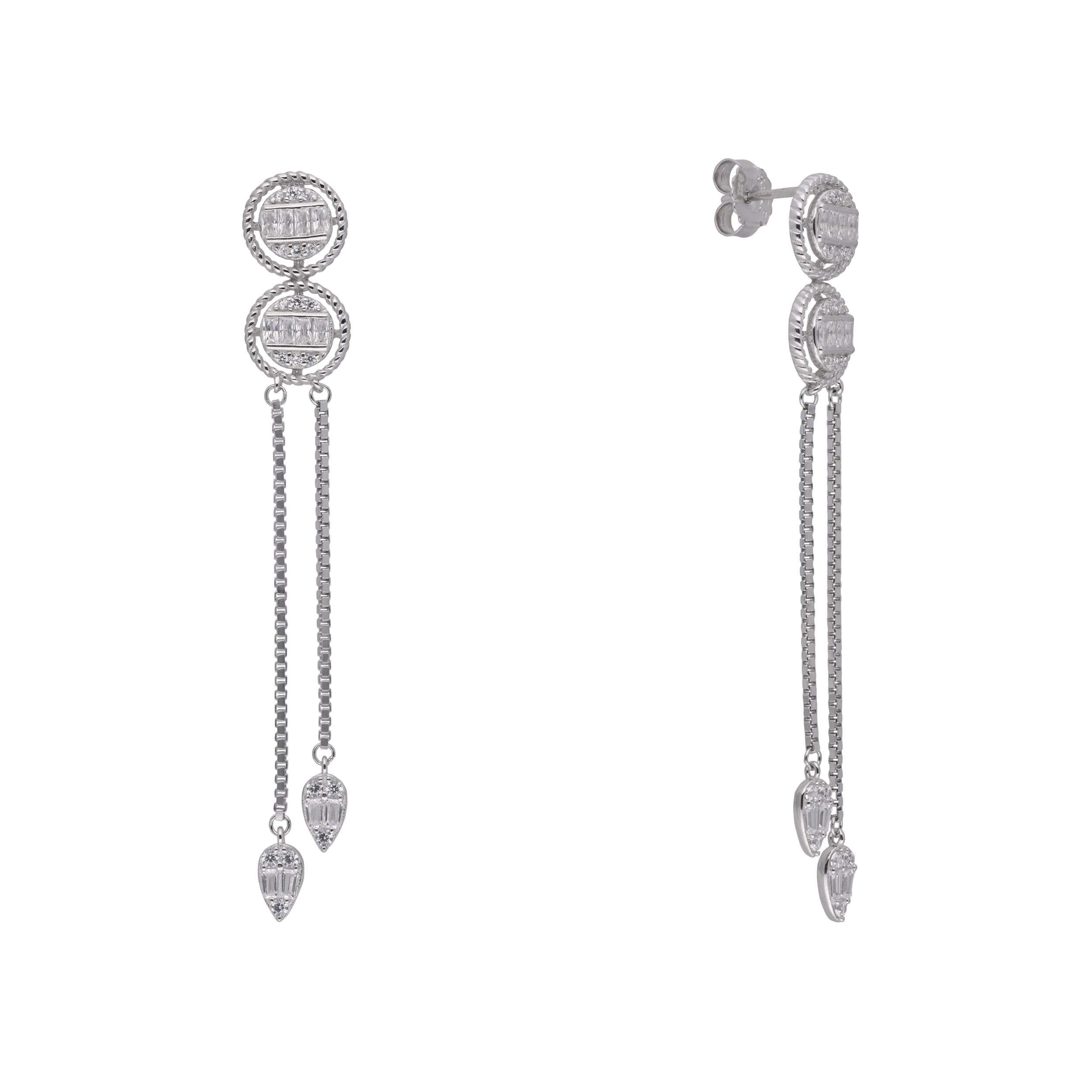 Long Zircon Drop Earrings | SKU : 0020860301, 0003401941, 0020860288, 0003401972