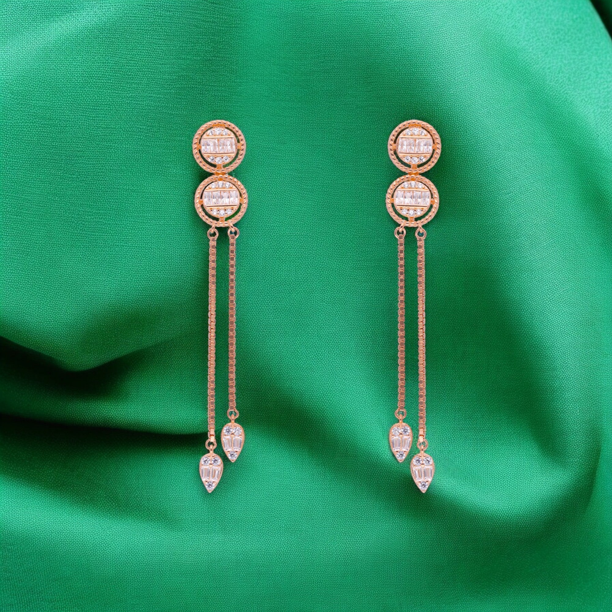 Long Zircon Drop Earrings | SKU : 0020860301, 0003401941, 0020860288, 0003401972