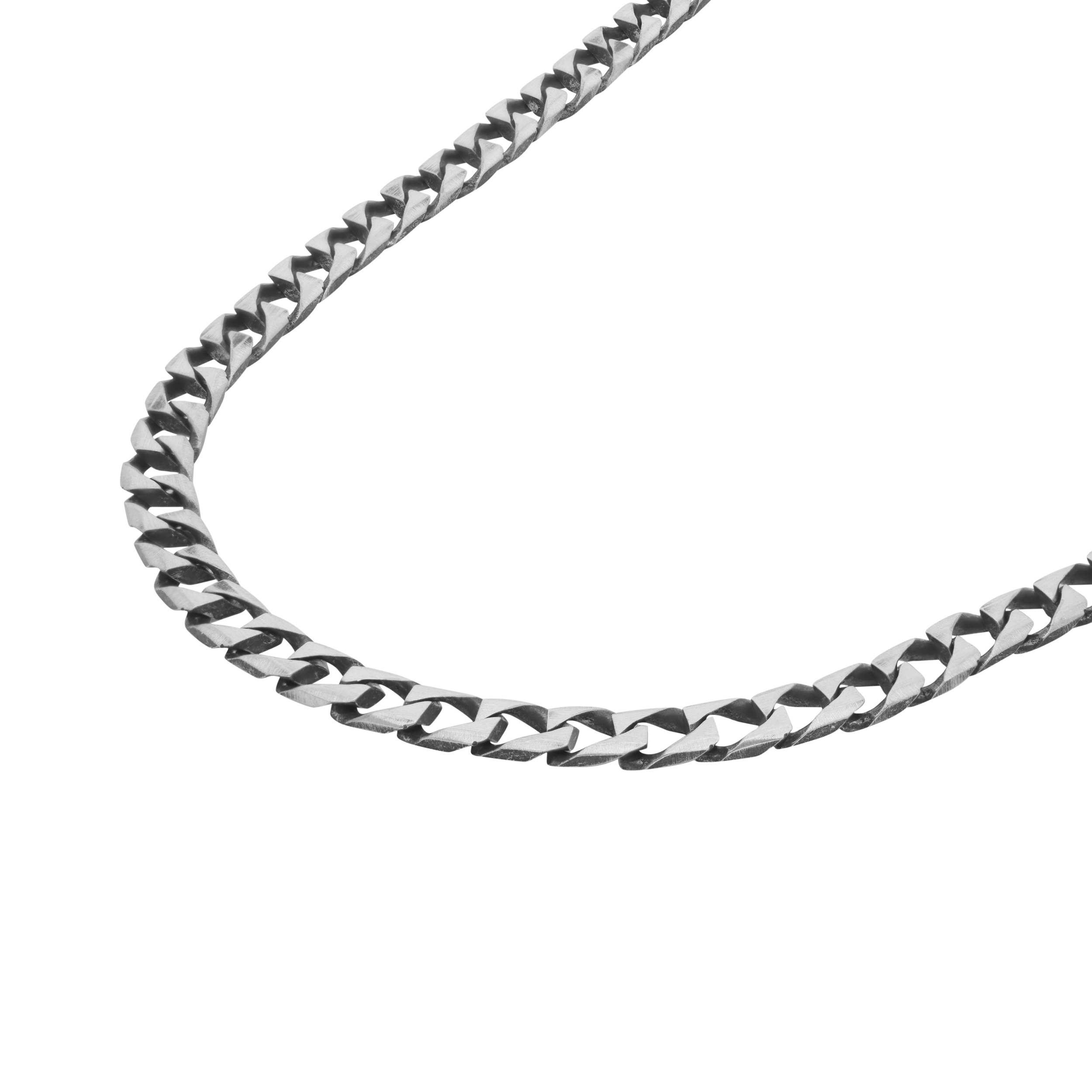 Oxidized Sterling Silver Cuban Neck Chain | SKU : 0020860394