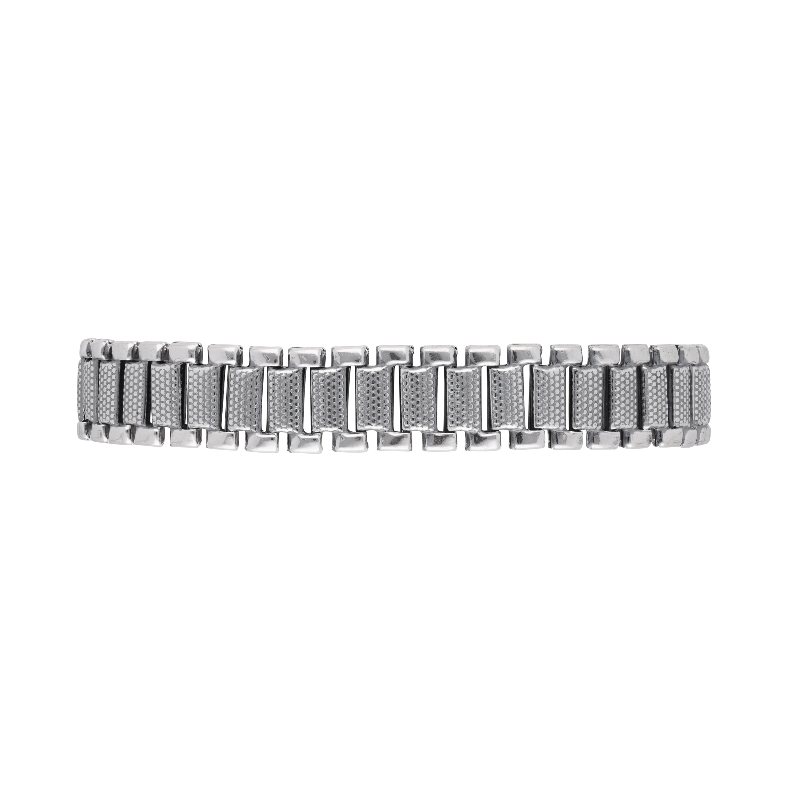 Sterling Silver Dual-Finish Chain Bracelet | SKU : 0020882259, 0020882266