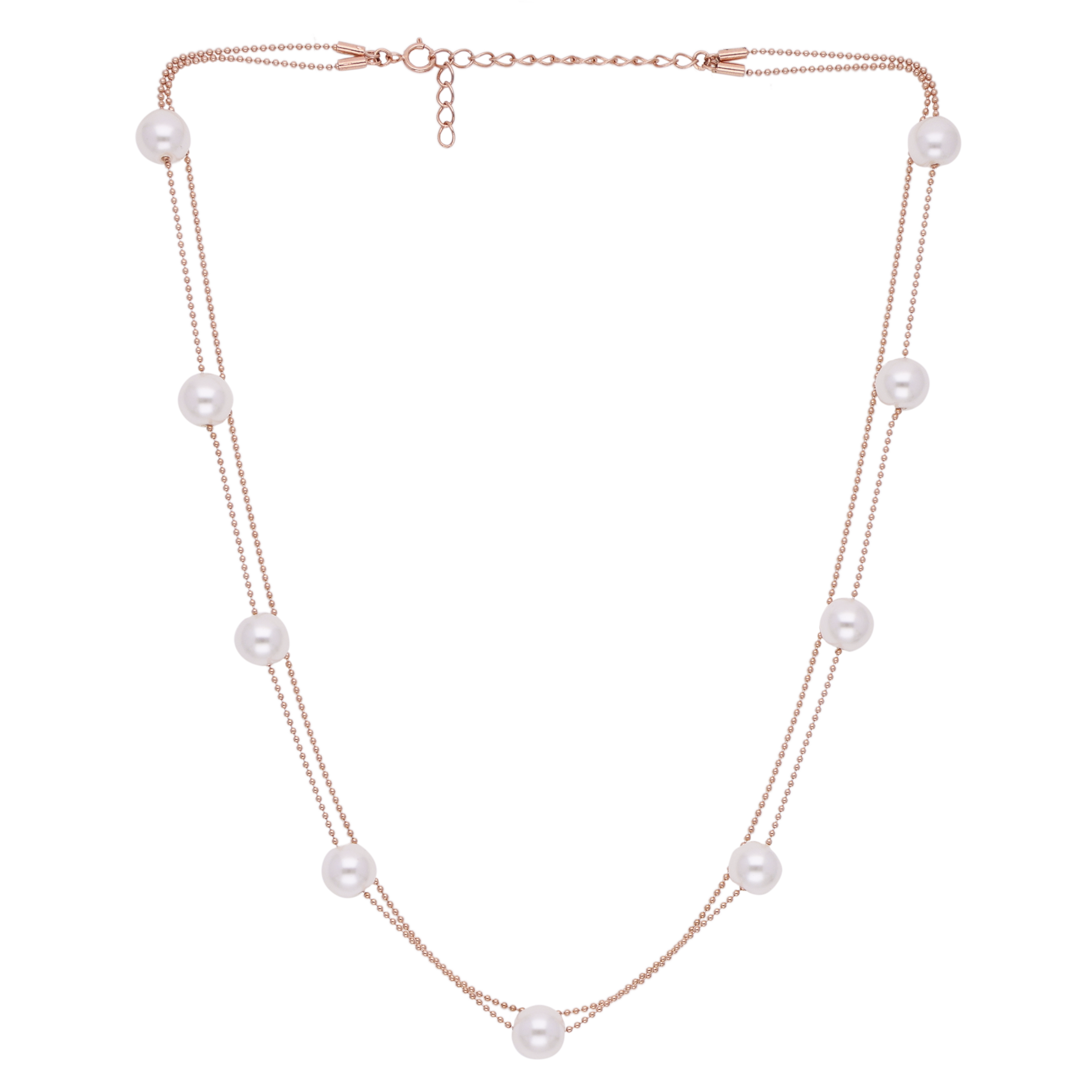 Rose Gold Pearl Accent Italian Chain | SKU : 0020882372