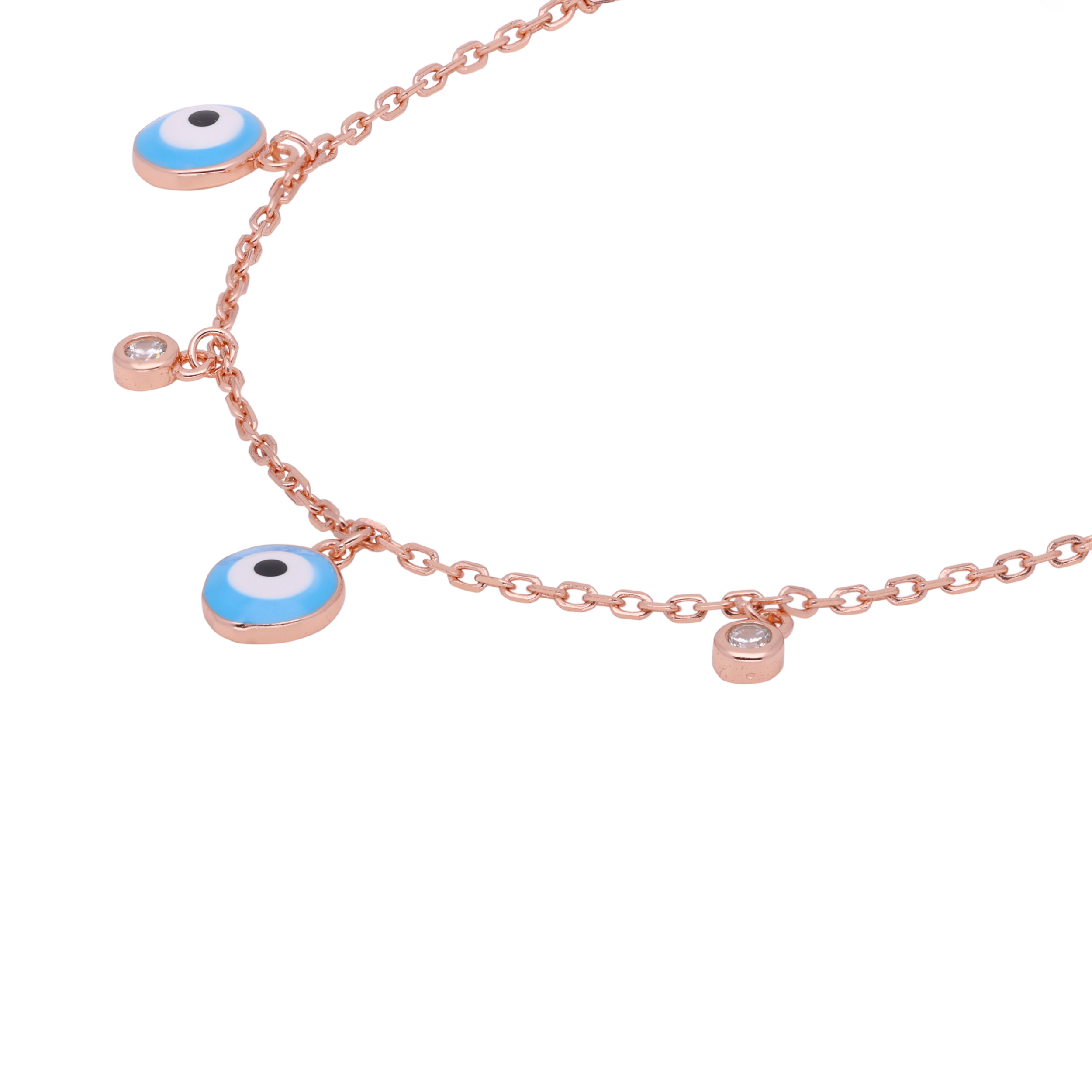 Sterling Silver Evil Eye Chain Bracelet | SKU : 0020882518, 0020882501