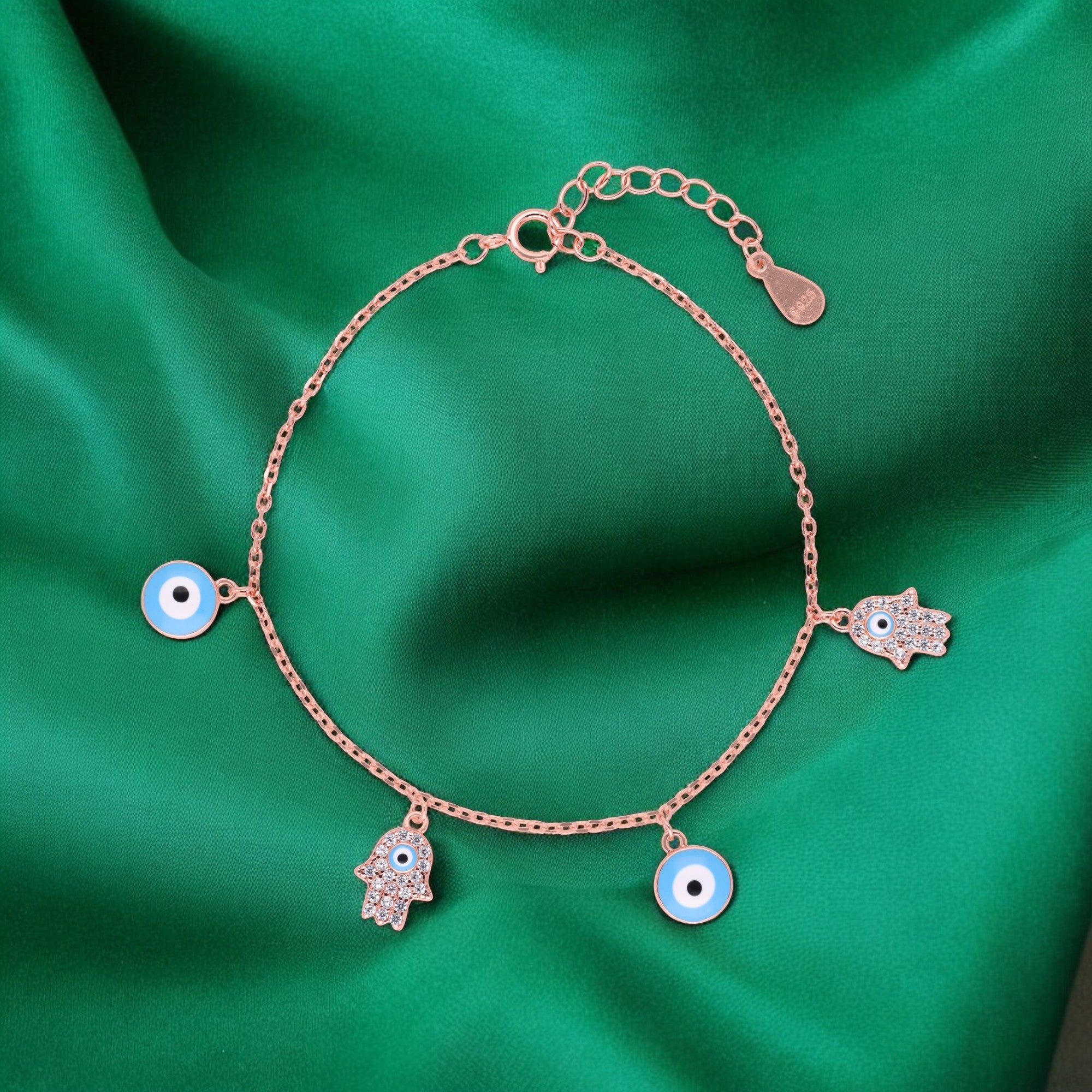 Protective Evil Eye Chain Bracelet | SKU : 0003399620, 0003399613, 0020882709