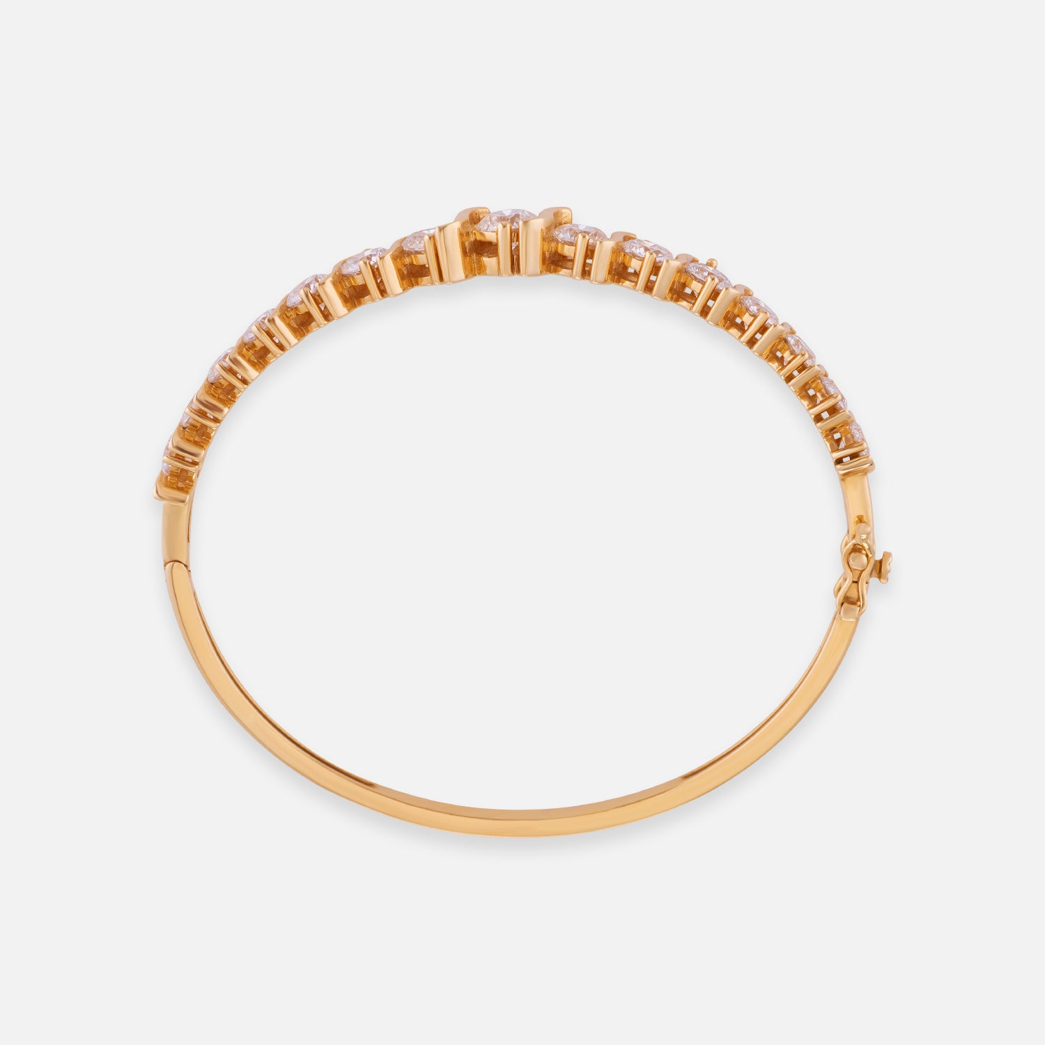 Radiant Grace Lab Grown Diamond Bangle in Yellow Gold | SKU : 0004677253