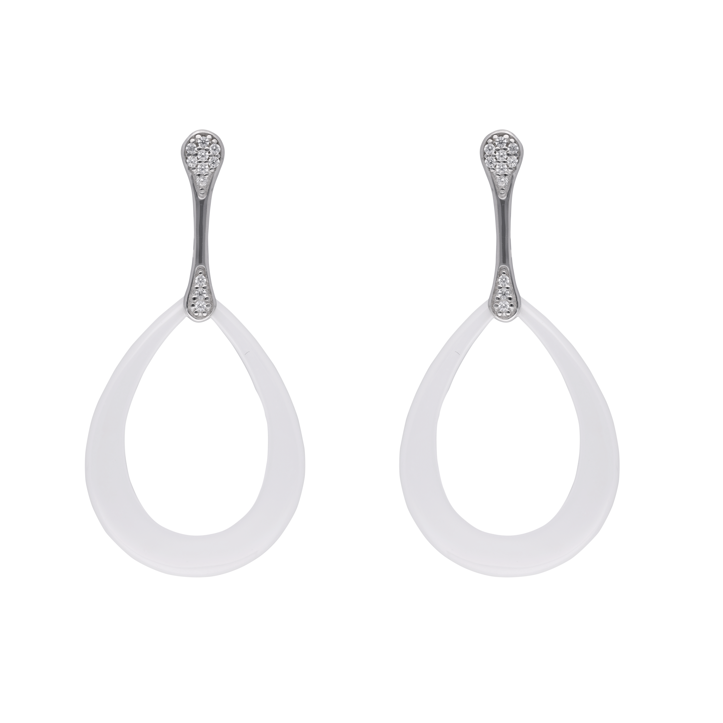 Sterling Silver Graceful Gem Eardrops | SKU : 0021130472, 0021130489, 0021130496