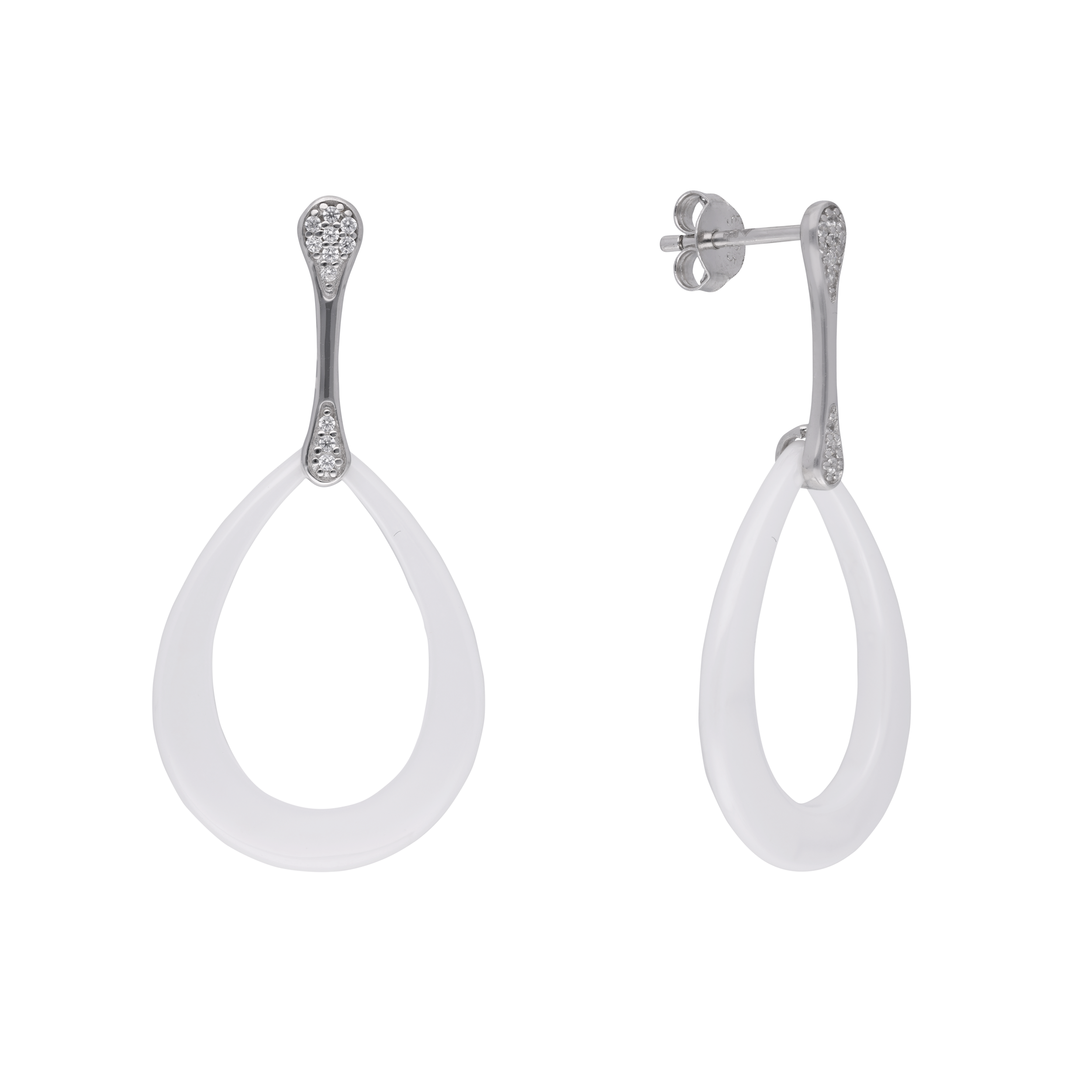 Sterling Silver Graceful Gem Eardrops | SKU : 0021130472, 0021130489, 0021130496