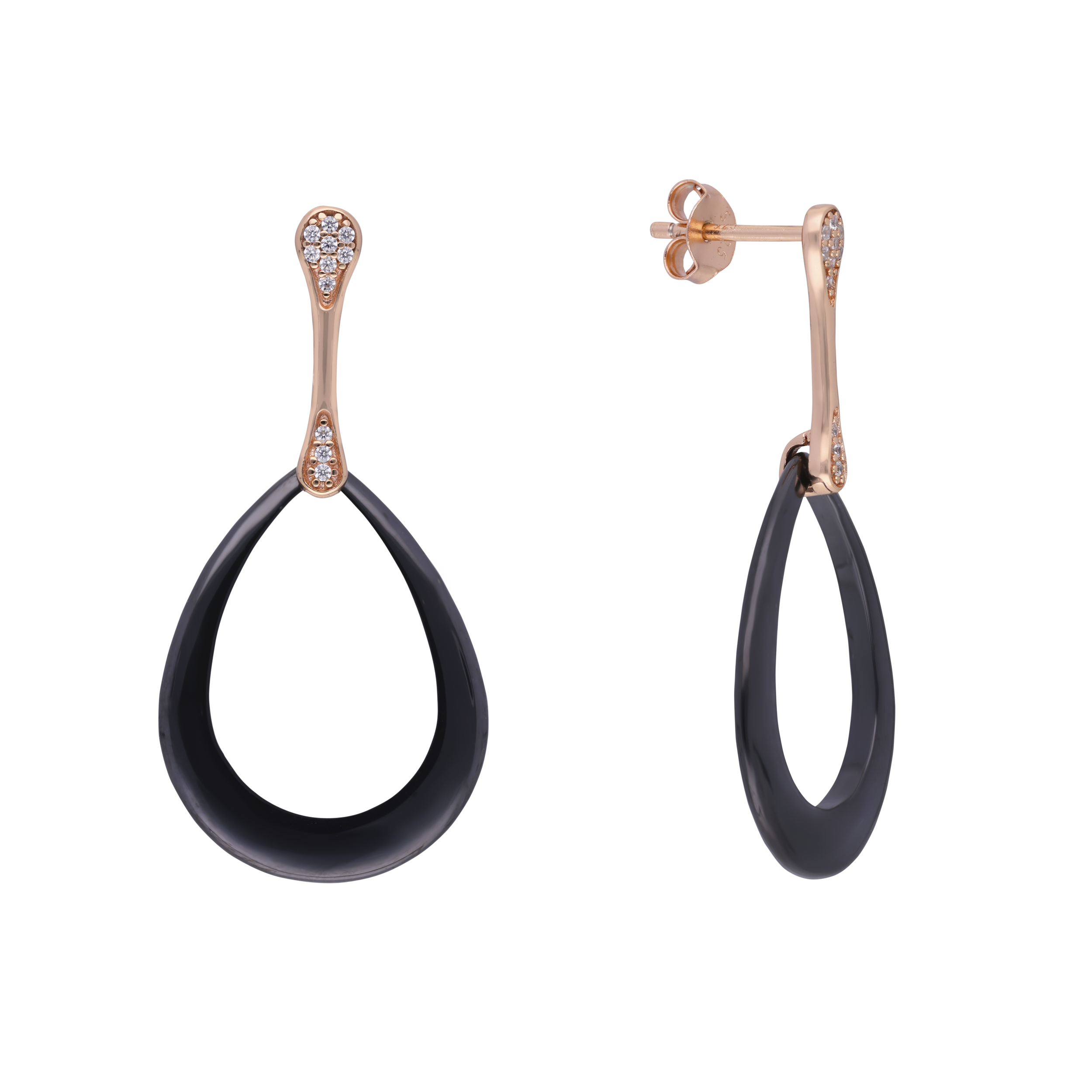 Sterling Silver Graceful Gem Eardrops | SKU : 0021130472, 0021130489, 0021130496