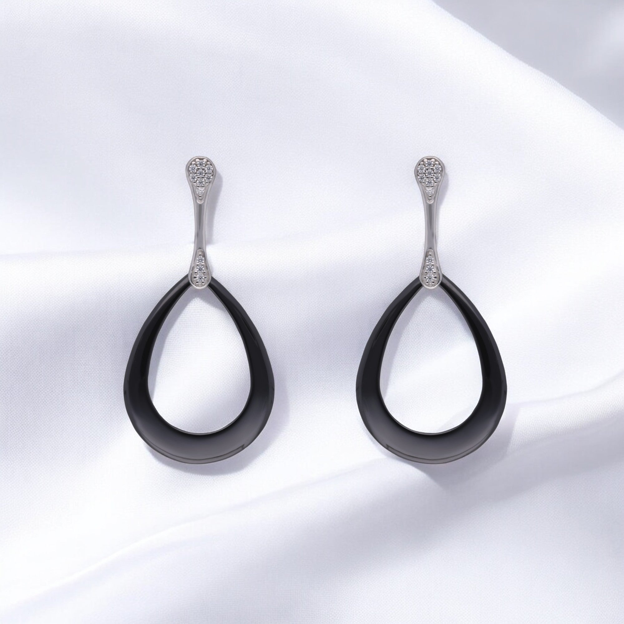 Sterling Silver Graceful Gem Eardrops | SKU : 0021130472, 0021130489, 0021130496