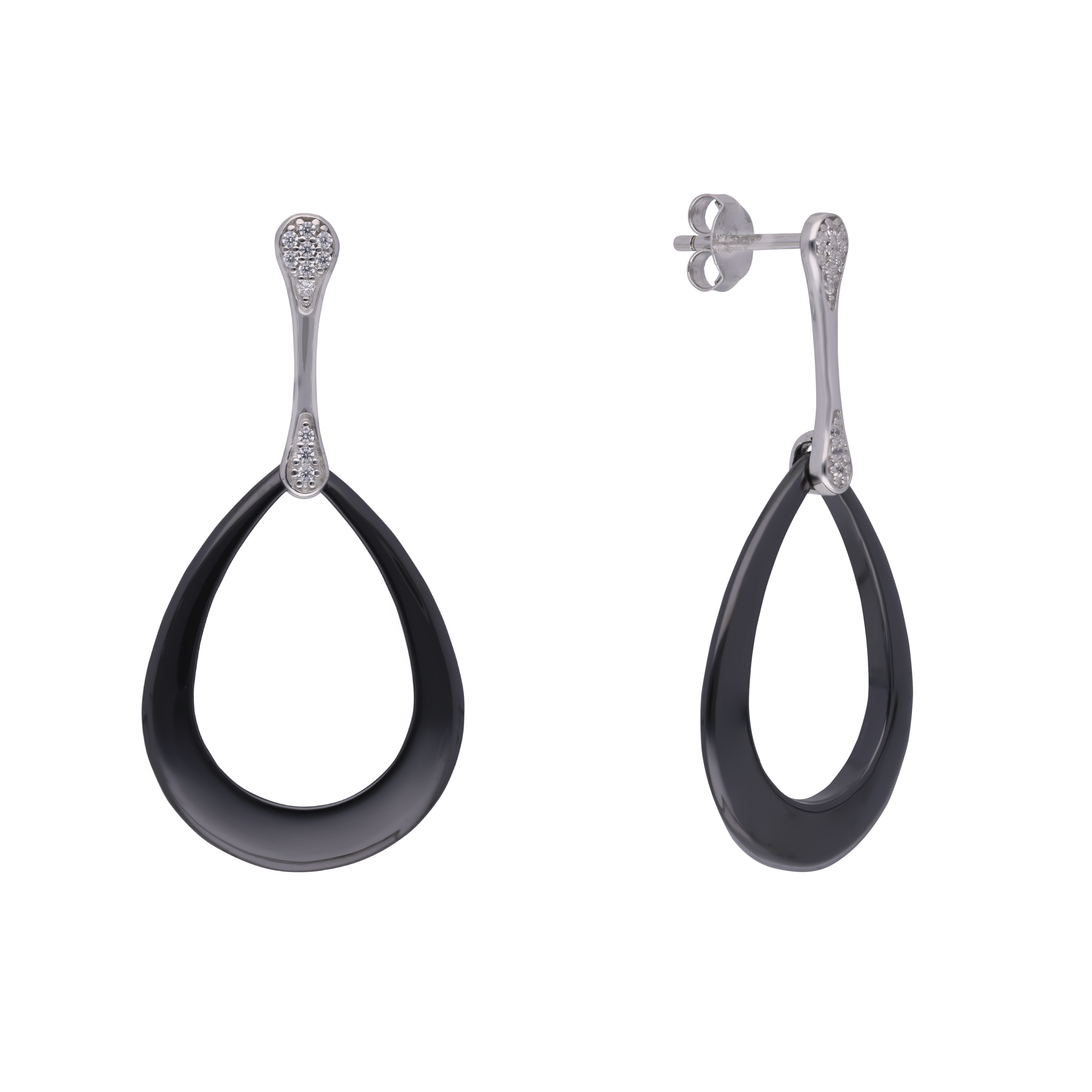 Sterling Silver Graceful Gem Eardrops | SKU : 0021130472, 0021130489, 0021130496