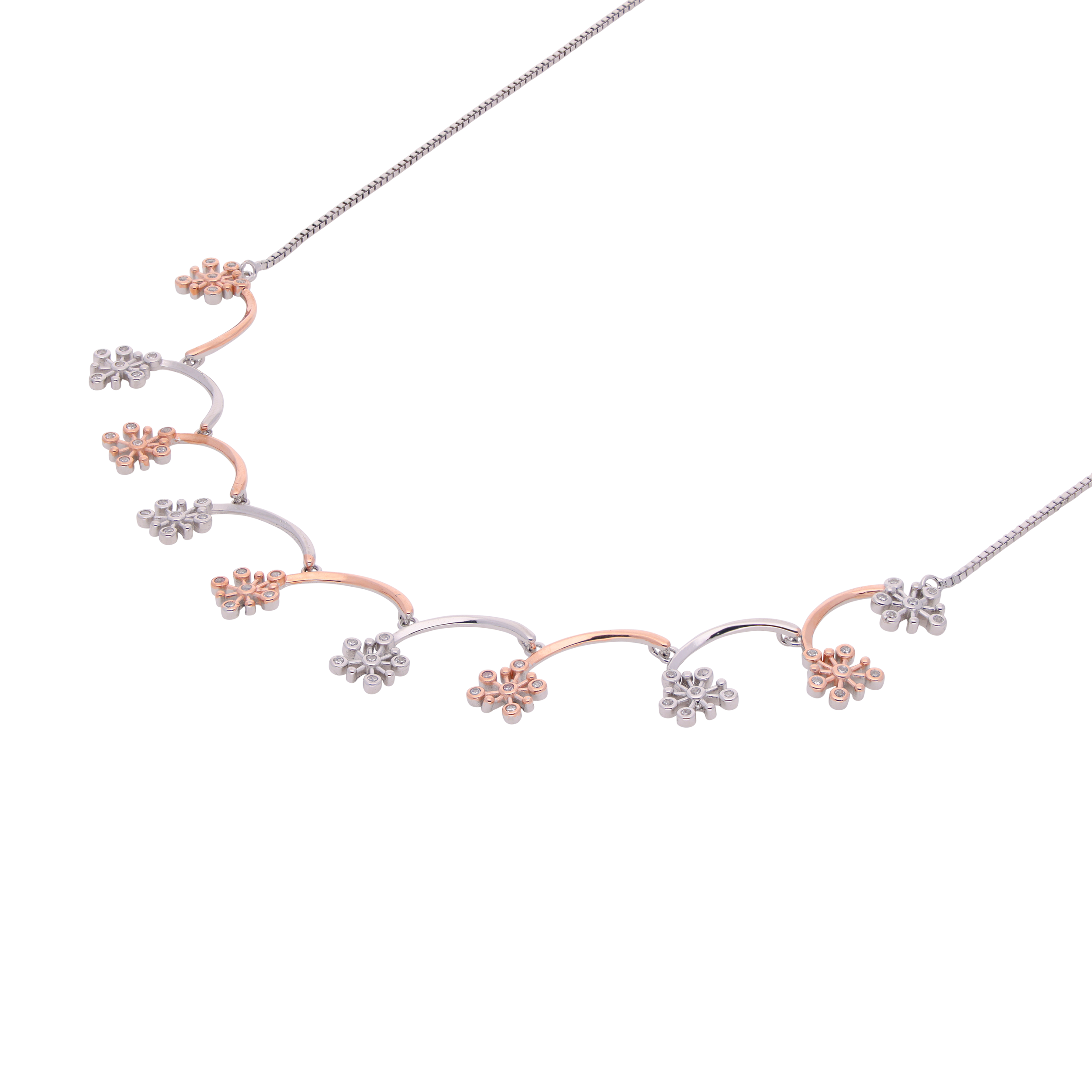 Shimmering Elegance Silver Necklace | SKU : 0021142918