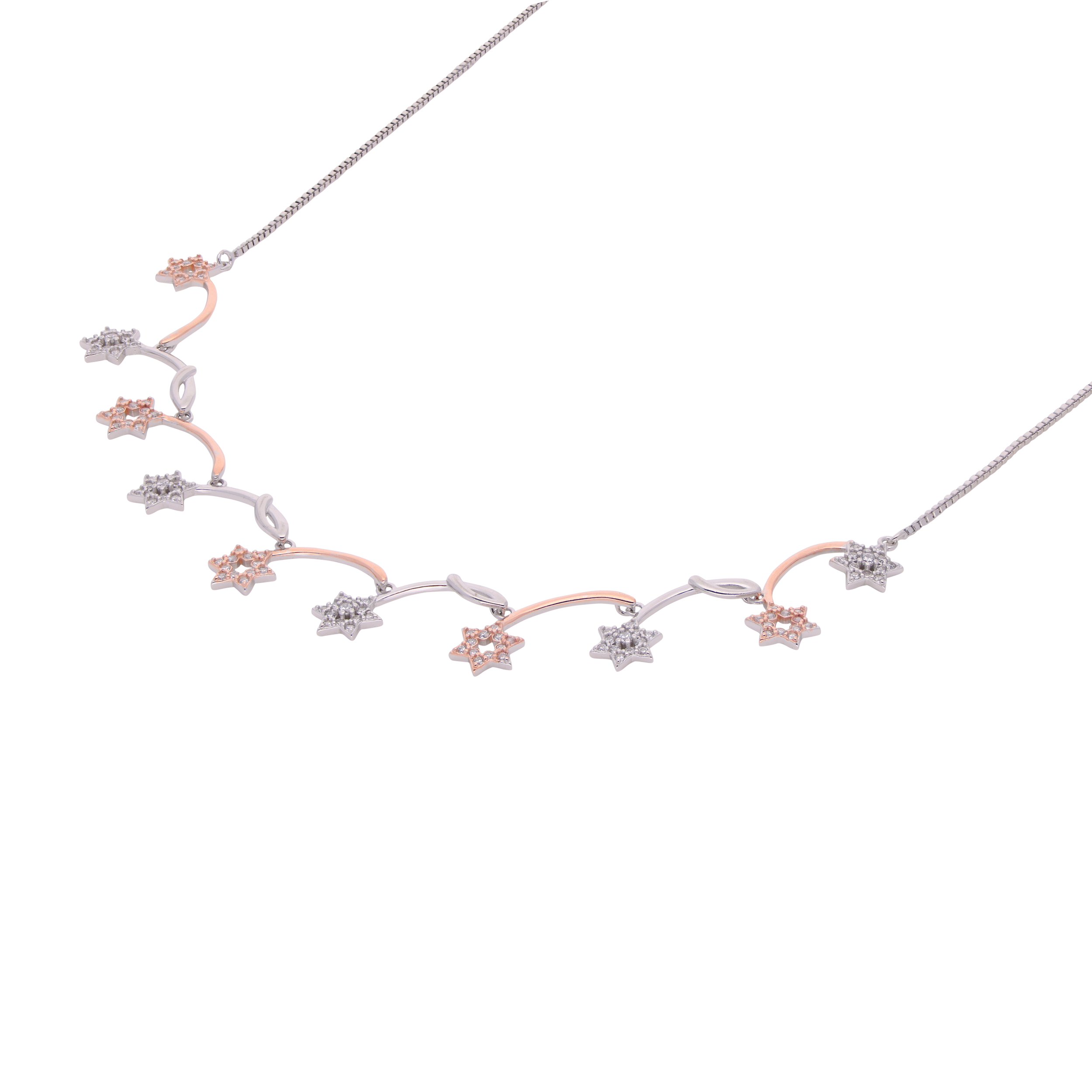 Celestial Star Silver Necklace | SKU : 0021143090, 0021143052