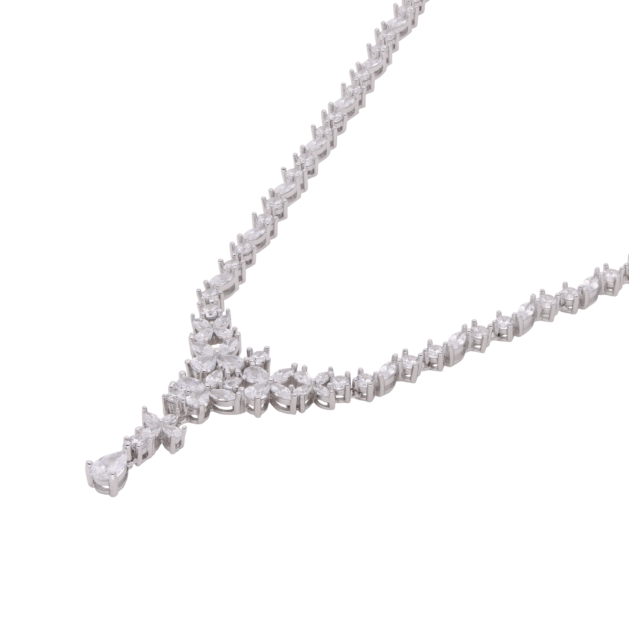 Radiant Marquise Silver Necklace | SKU : 0021143243, 0021143229, 0021143205