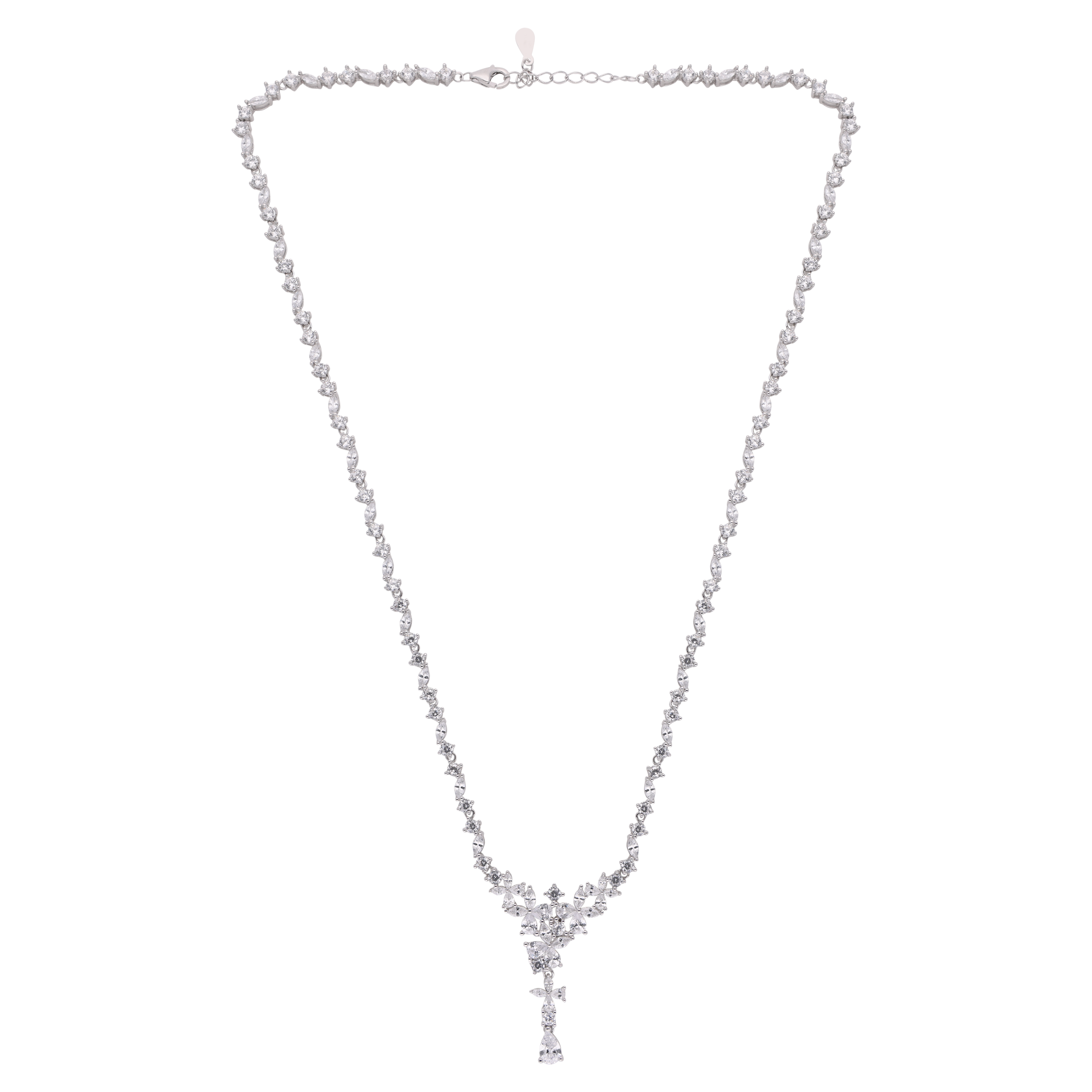 Radiant Marquise Silver Necklace | SKU : 0021143243, 0021143229, 0021143205