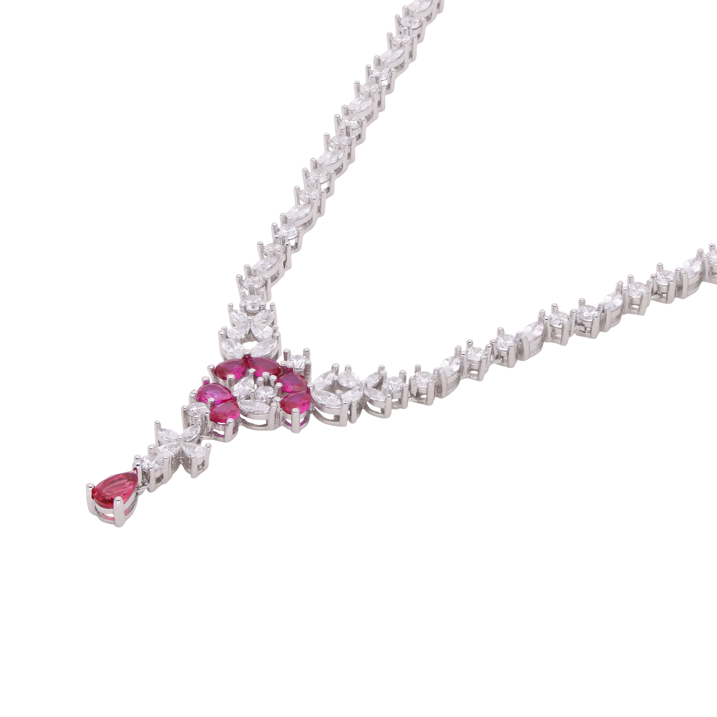 Radiant Marquise Silver Necklace | SKU : 0021143243, 0021143229, 0021143205