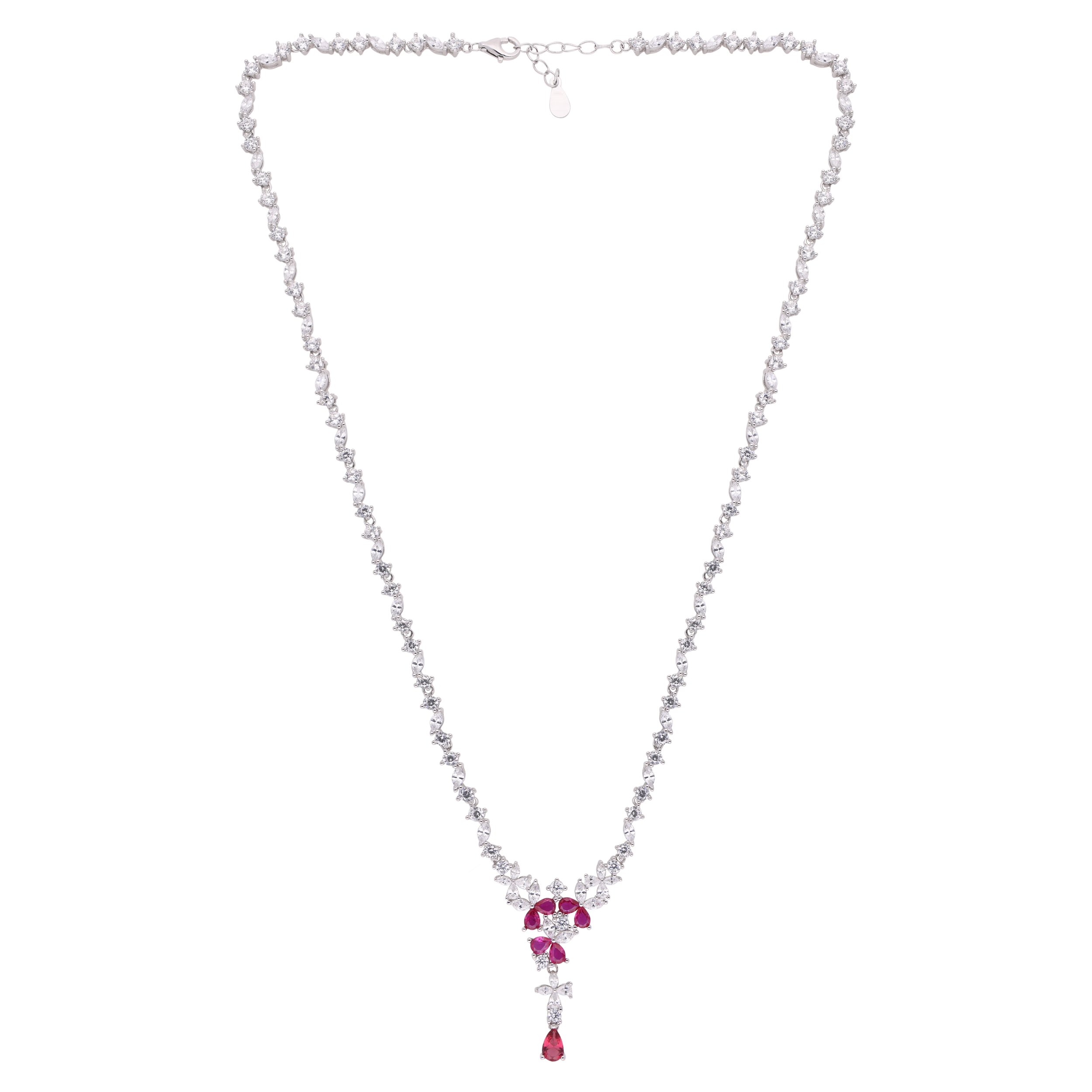 Radiant Marquise Silver Necklace | SKU : 0021143243, 0021143229, 0021143205