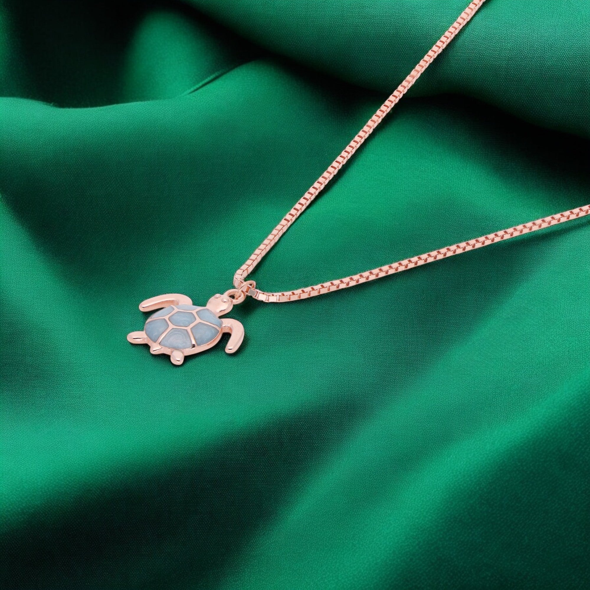 Rose Gold Sterling Silver Turtle Pendant Necklace | SKU : 0021173936, 0021173943, 0021173950, 0021173967, 0021173974, 0021173981, 0021173998, 0003525289, 0003525258, 0003525272, 0003525265