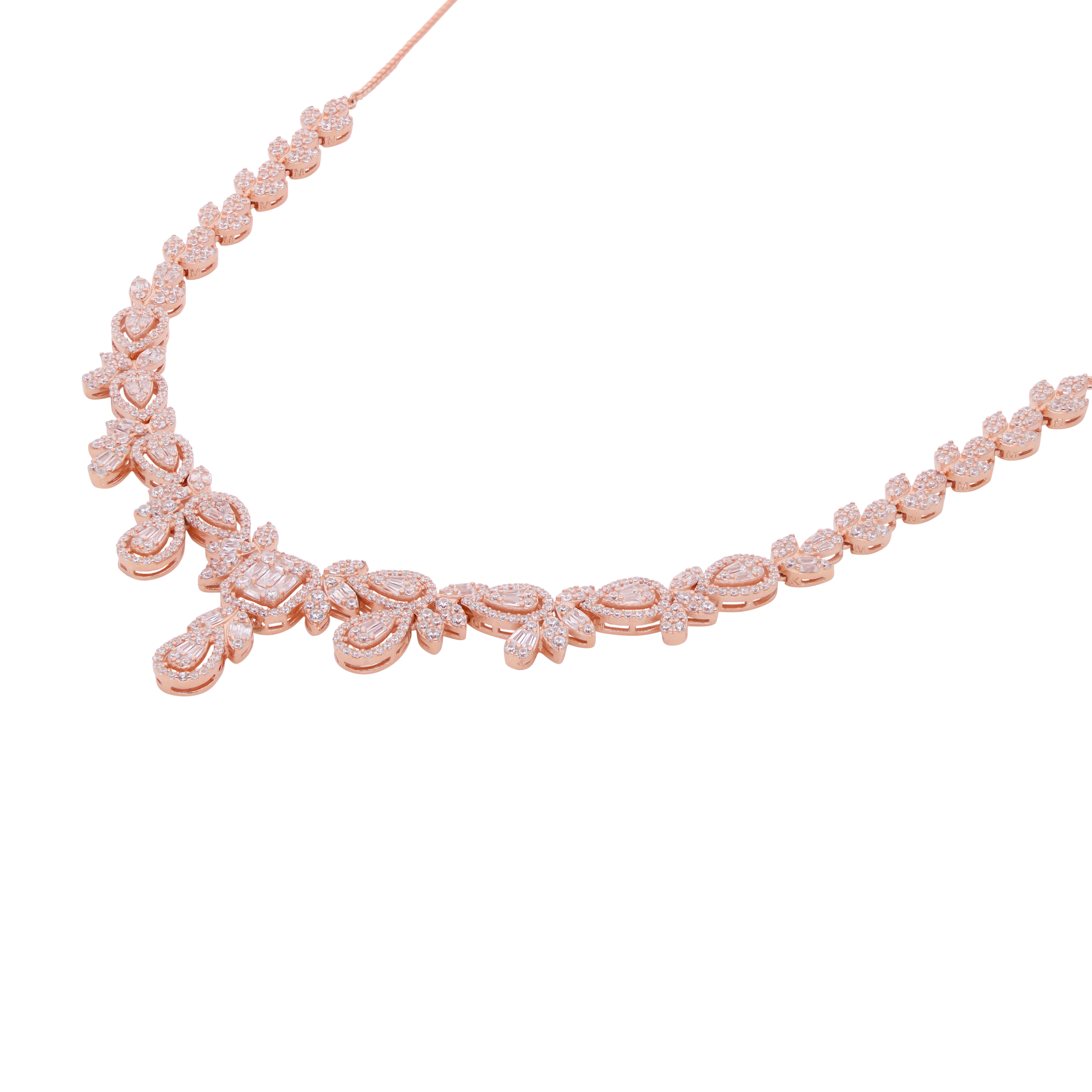 Exquisite Rose Gold Necklace with Sparkling Zirconia | SKU : 0021188305, 0003525647, 0003525562