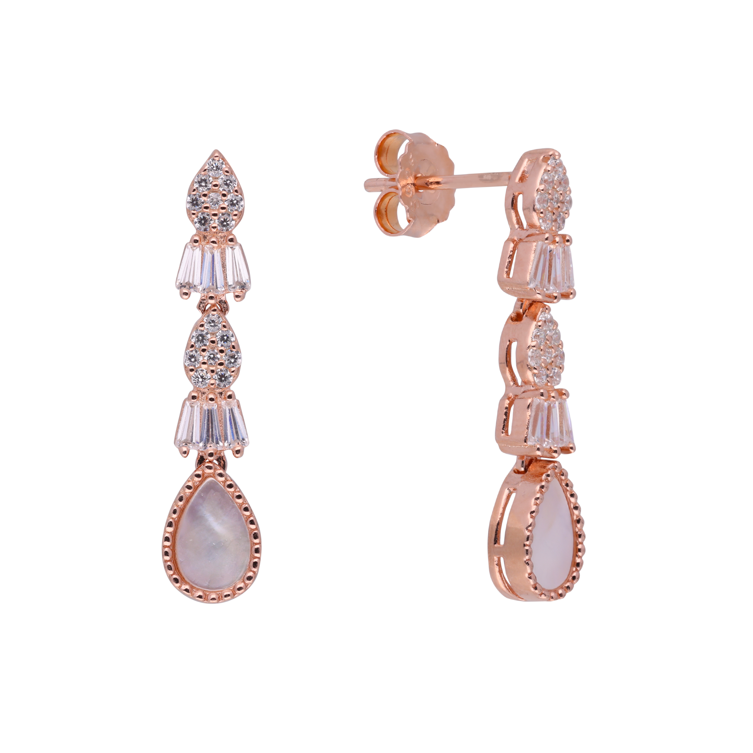 Elegant Sterling Silver Dangle Earrings with Crystal Accents | SKU : 0021188374, 0003525814, 0003526033