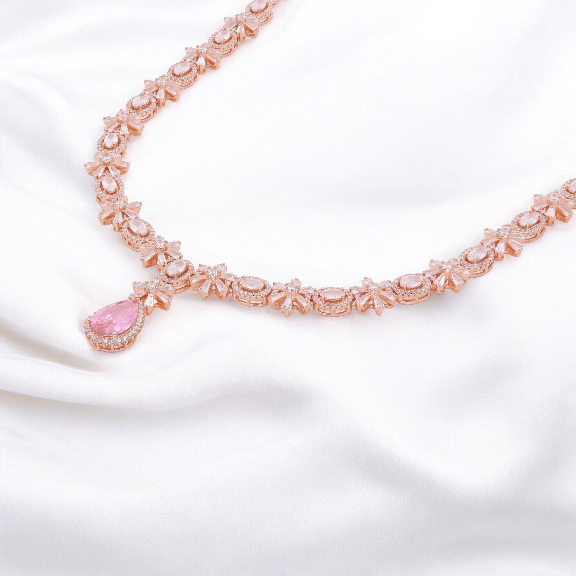 Rose Gold Necklace with Elegant Drop Pendant | SKU : 0021188602, 0021188589, 0003525722, 0003525944, 0003526088