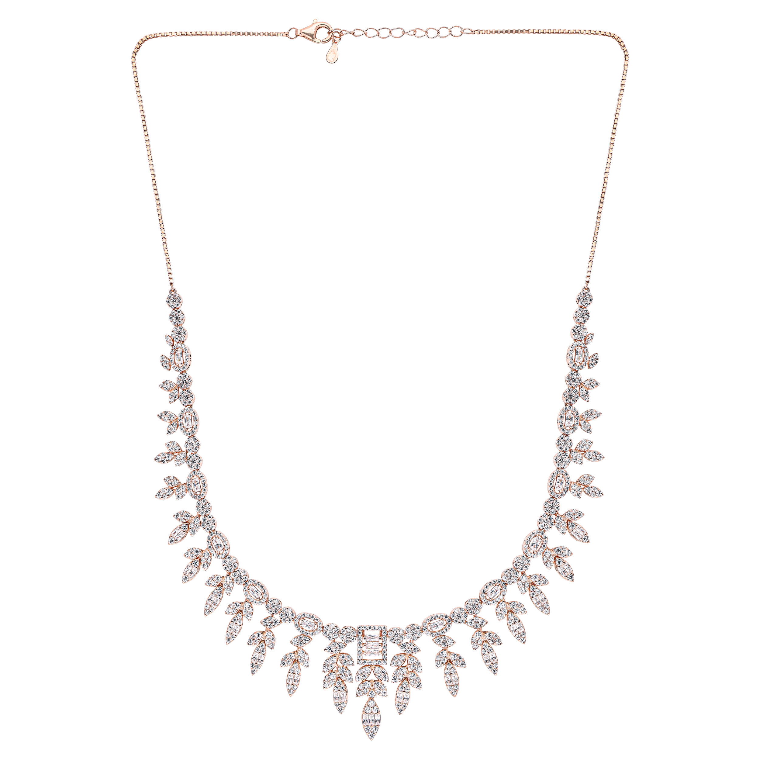 Sterling Silver Necklace with Cascading Zirconia Brilliance | SKU : 0021189203, 0021189227, 0021189241, 0003526064