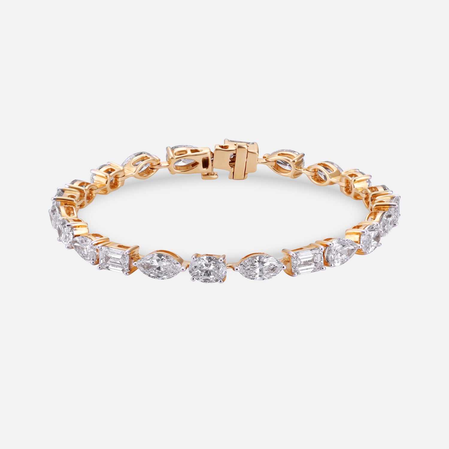 Golden Harmony Multi-Cut Lab Grown Diamond Bracelet | SKU : 0021257636