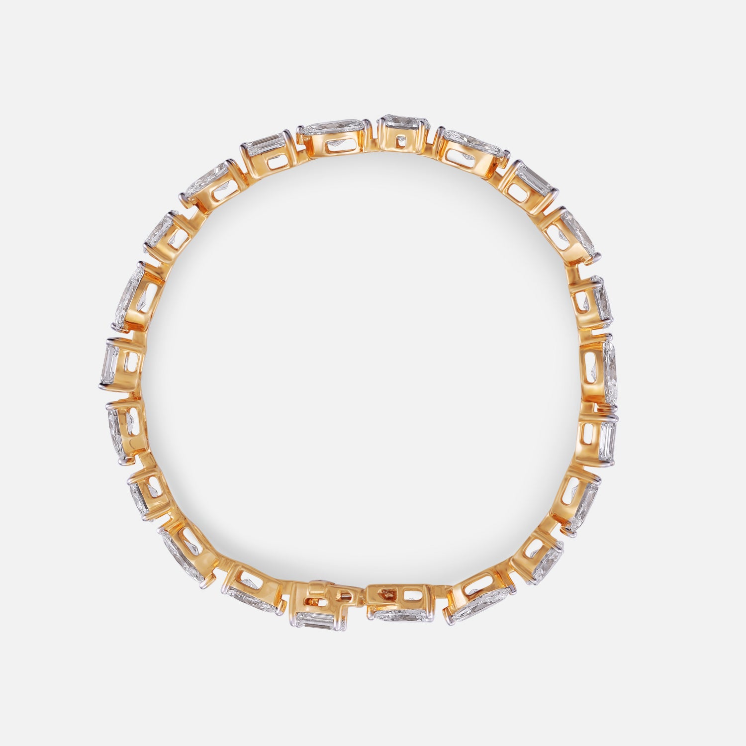 Golden Harmony Multi-Cut Lab Grown Diamond Bracelet | SKU : 0021257636