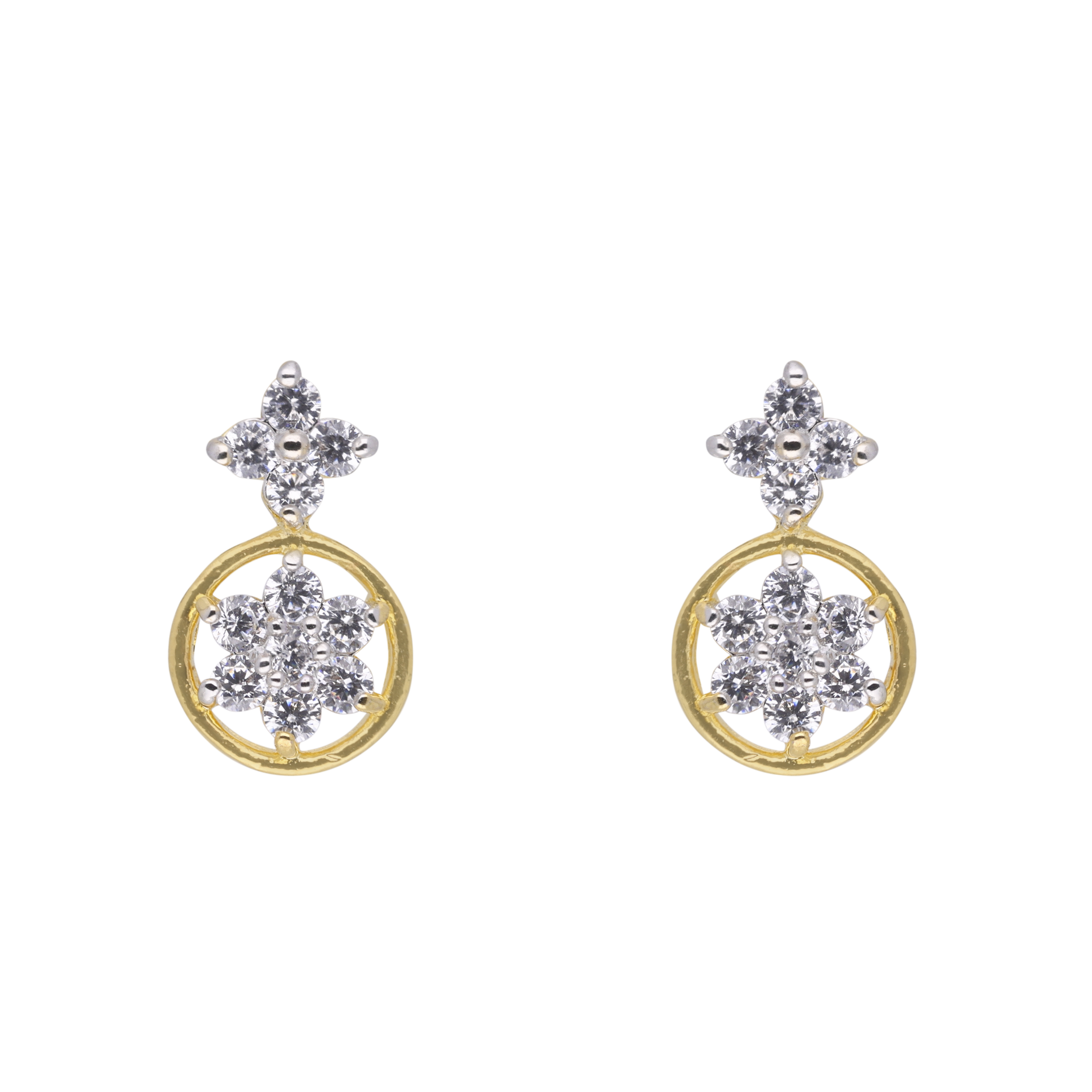 Timeless Gold-Tone Floral Drop Earrings| SKU: 0021327667