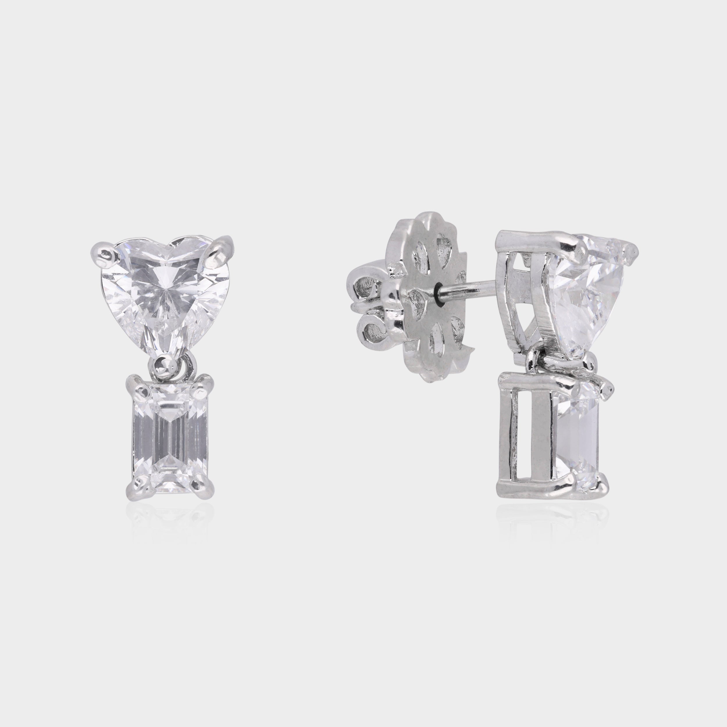 Ethereal Grace White Zirconia Ear Studs | SKU : 0021327841