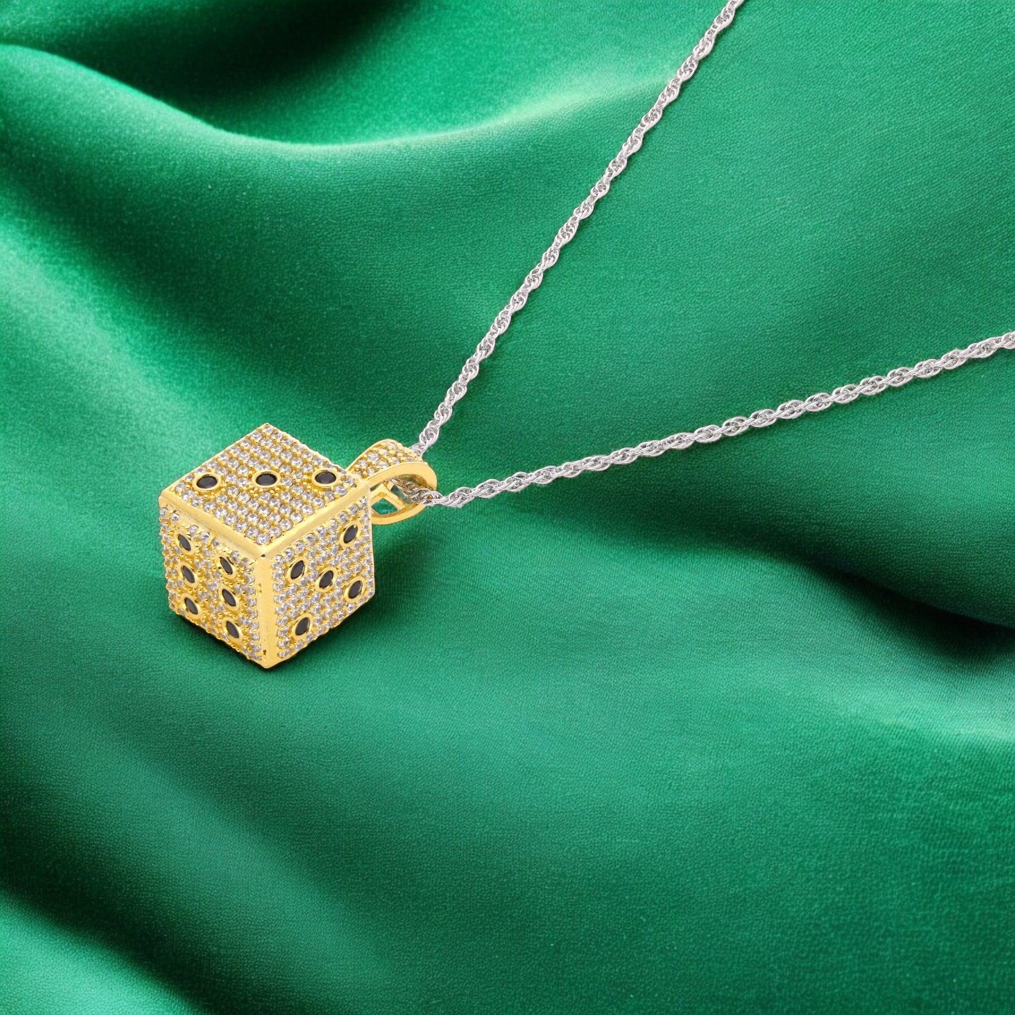 Sterling Silver Bold & Stylish Lucky Dice Pendant | SKU : 0003566602, 0021341717, 0021341663