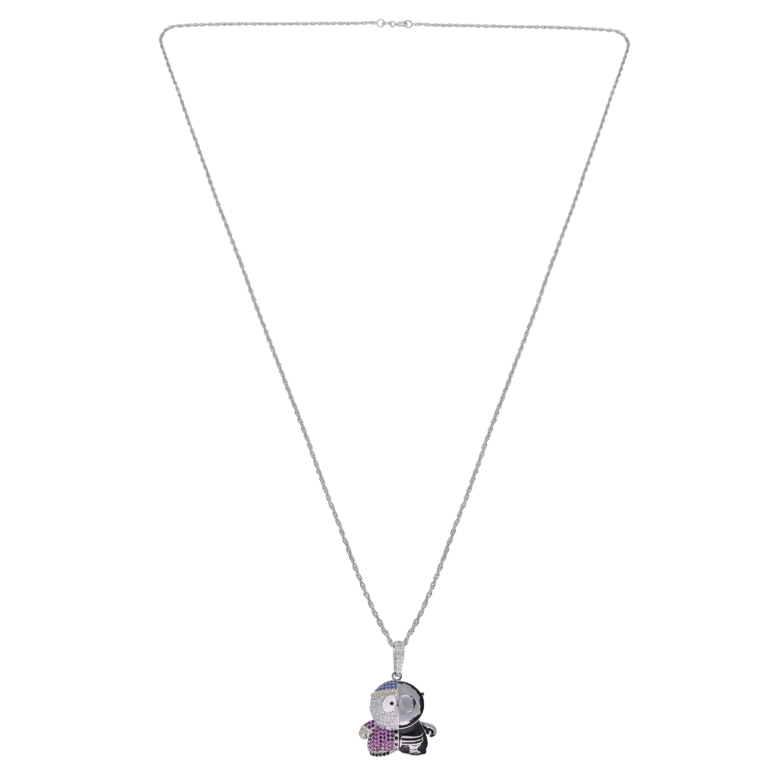 Sterling Silver Doremon-Inspired Pendant with Artistic Detailing | SKU : 0021341687, 0021341724