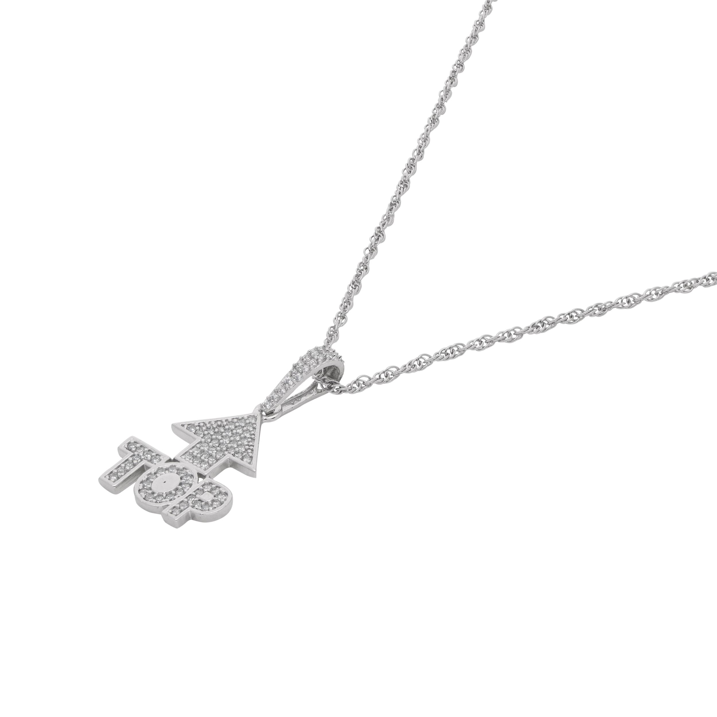 Sterling Silver "Top" Pendant with Sparkling Arrow Accent | SKU : 0021341823, 0021341762, 0003566565