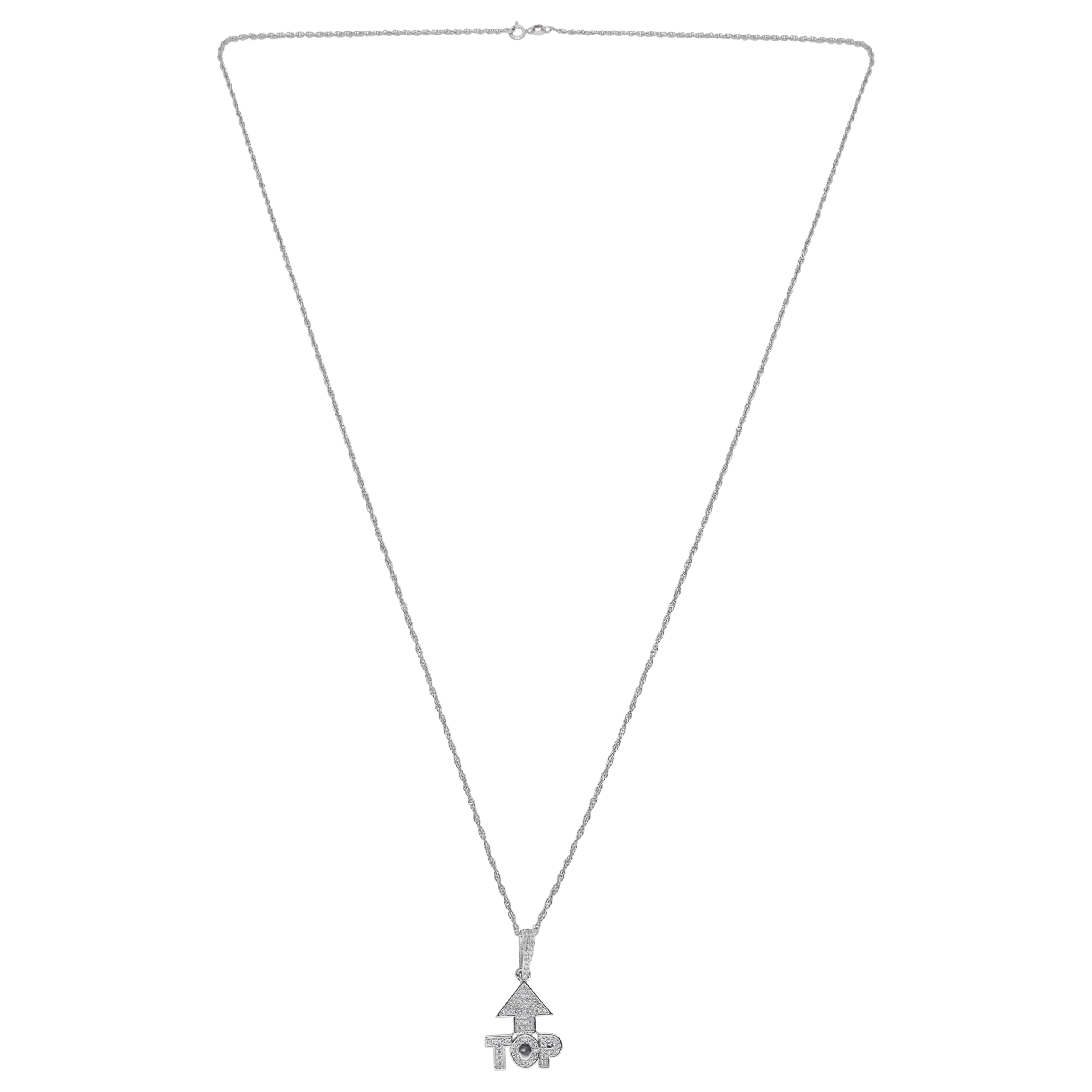 Sterling Silver "Top" Pendant with Sparkling Arrow Accent | SKU : 0021341823, 0021341762, 0003566565