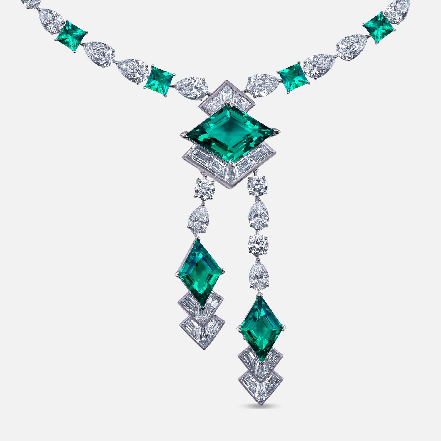 Emerald Radiance Y-Drop Necklace with Lab Grown Diamonds | SKU : 0021368776