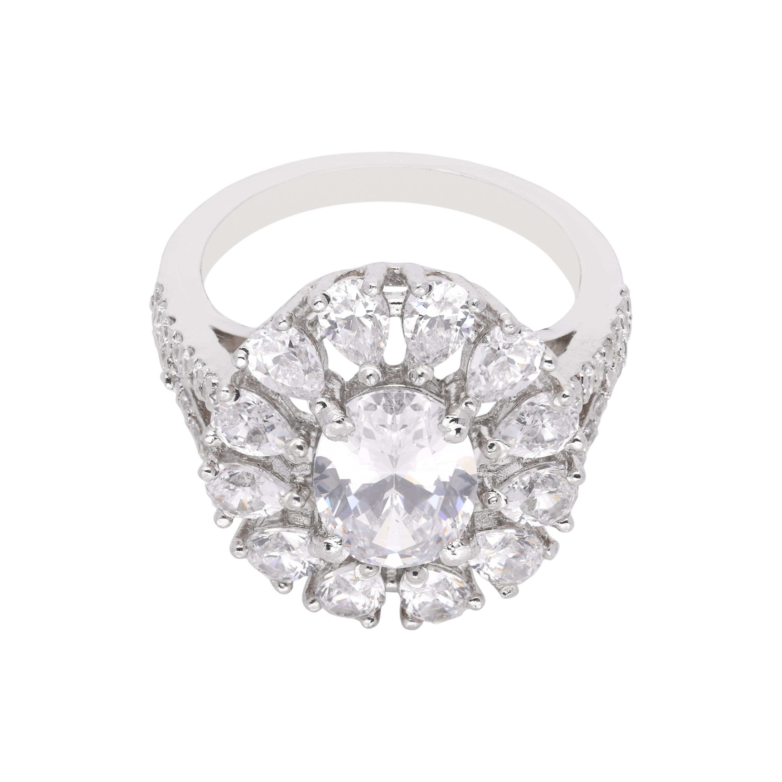 Sterling Silver Majestic Bloom Statement Ring | SKU : 0021423178